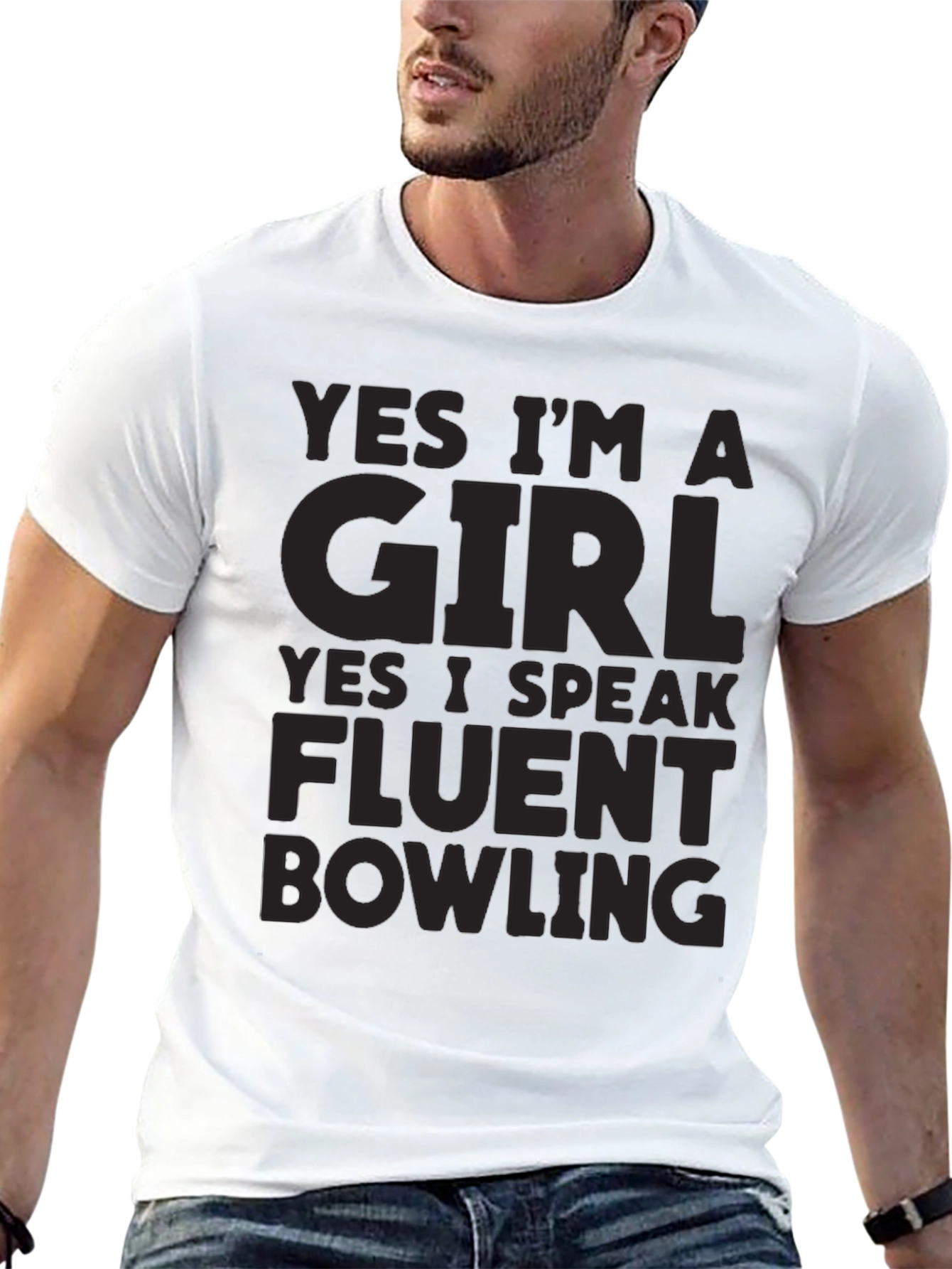 Funny Bowling T-Shirt - Yes Im A Girl