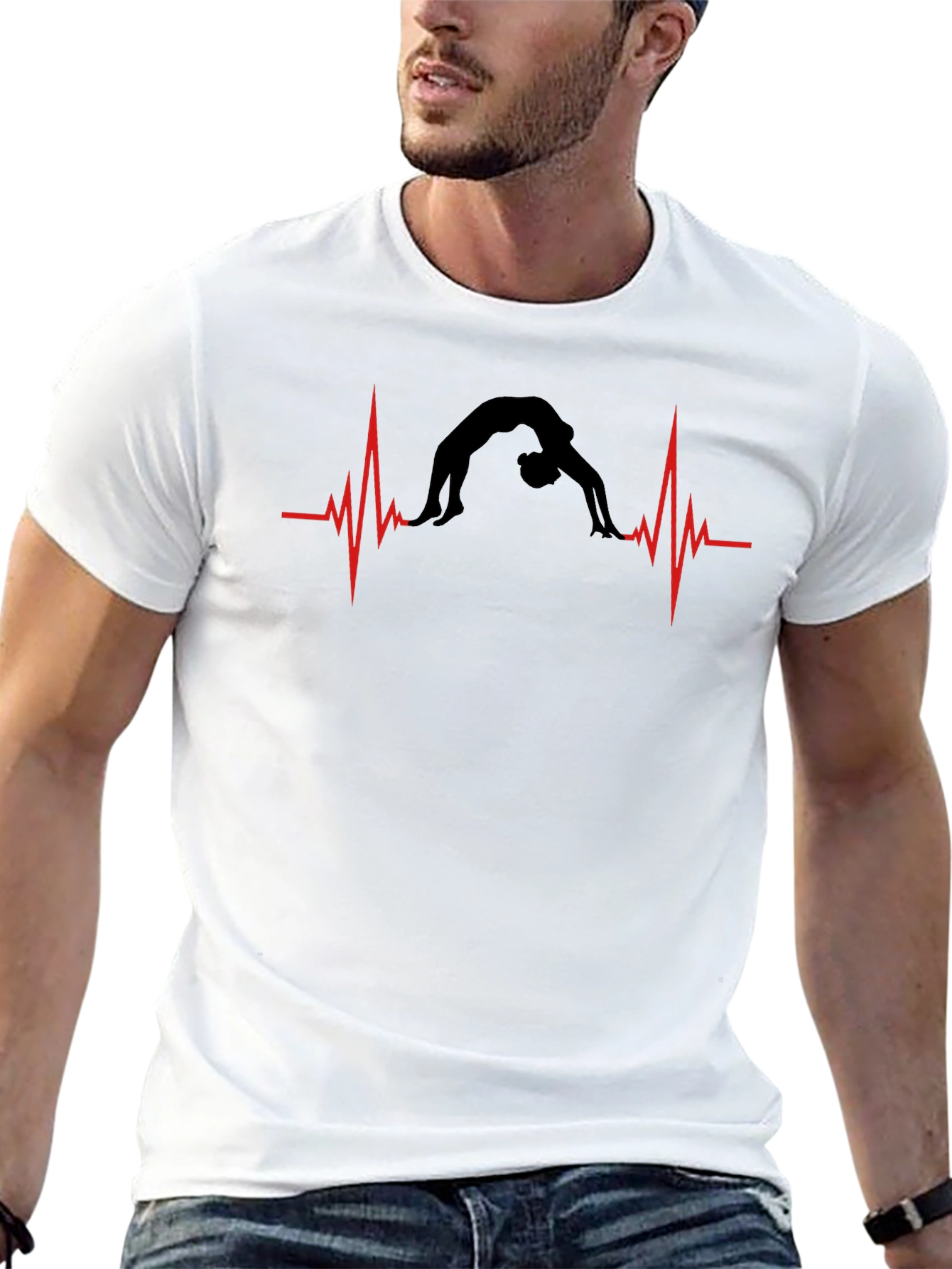 Gymnast Heartbeat T-Shirt - Black