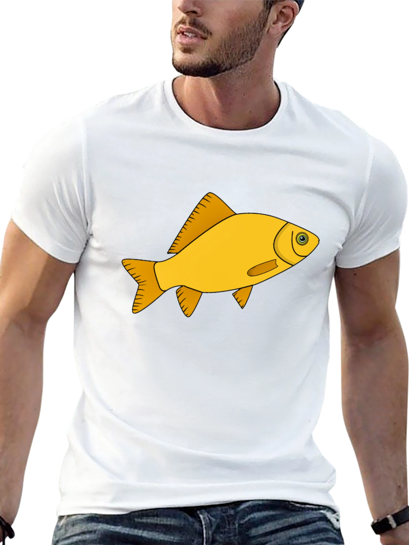 Goldfish Graphic T-Shirt - Black Cotton Tee