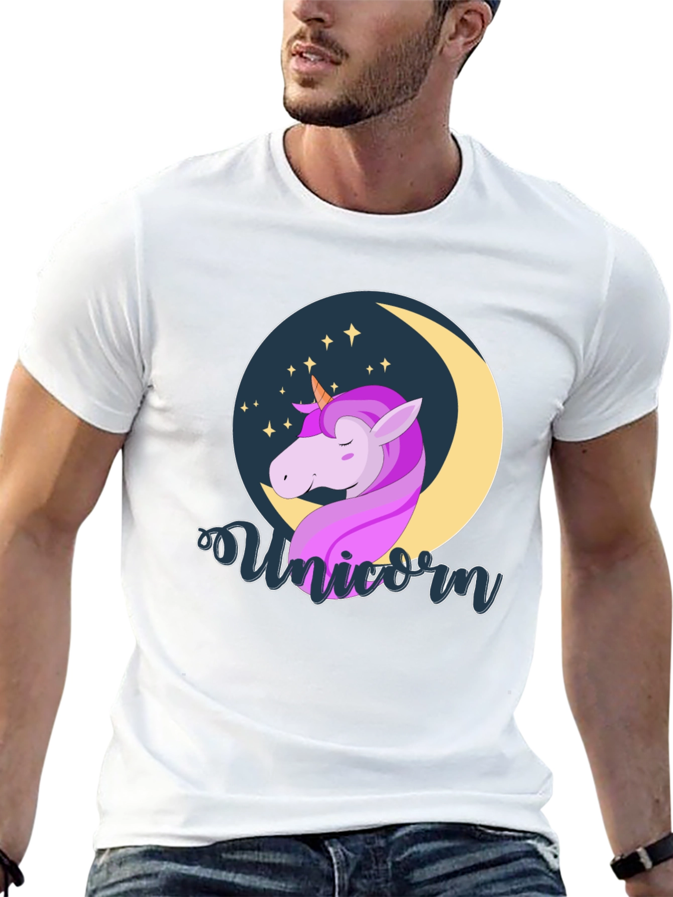 Unicorn Moon Graphic T-Shirt