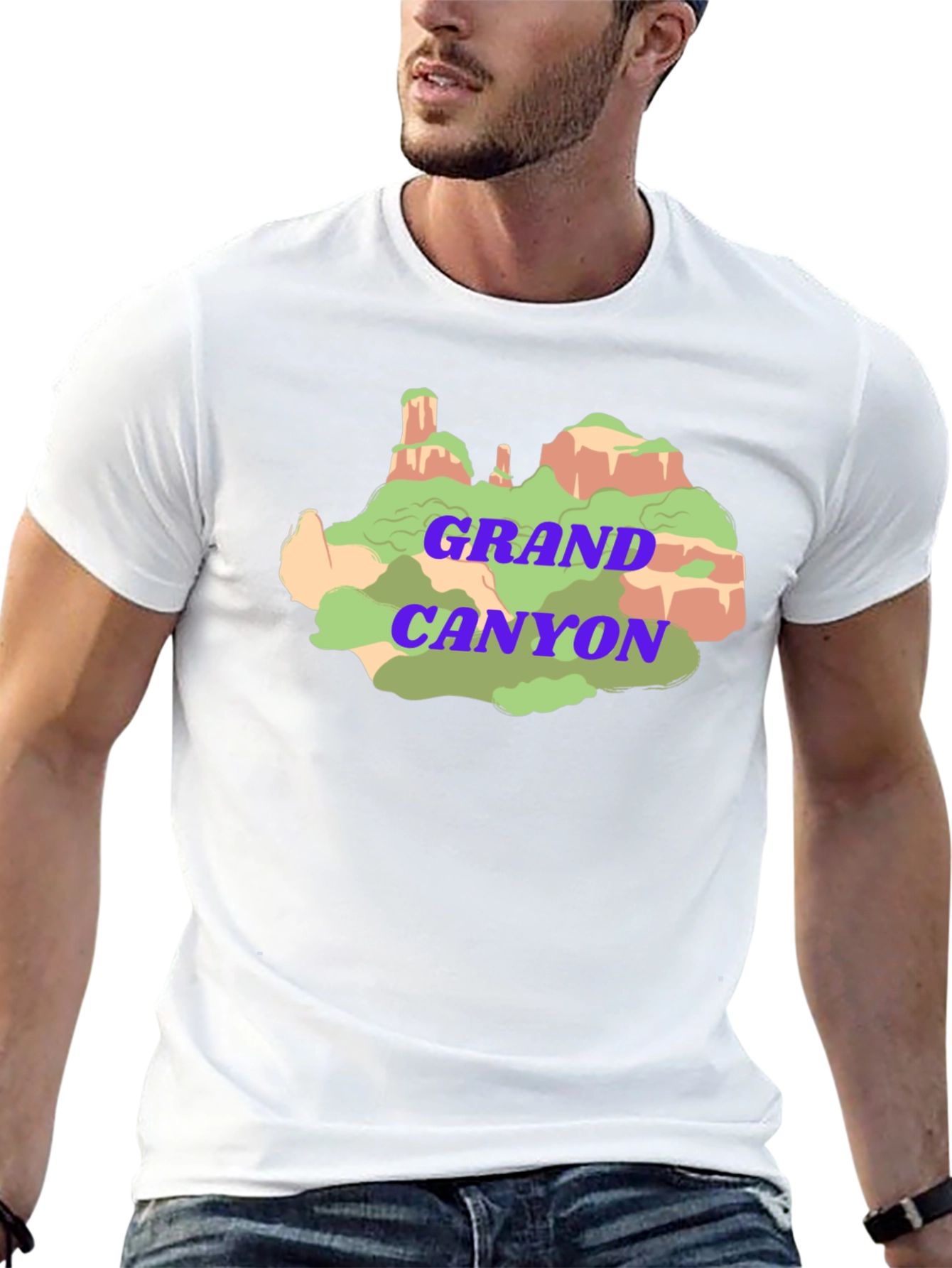 Grand Canyon Graphic Tee - Black Cotton T-Shirt