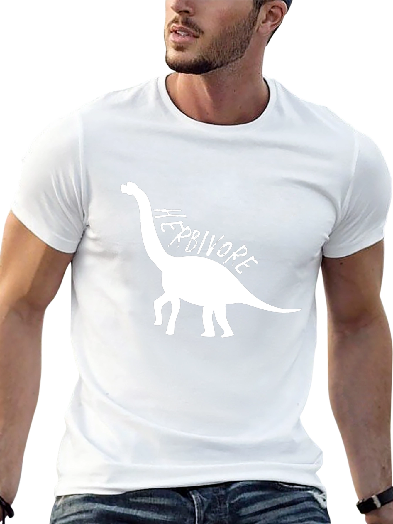 Herbivore Dinosaur Graphic T-Shirt - Black
