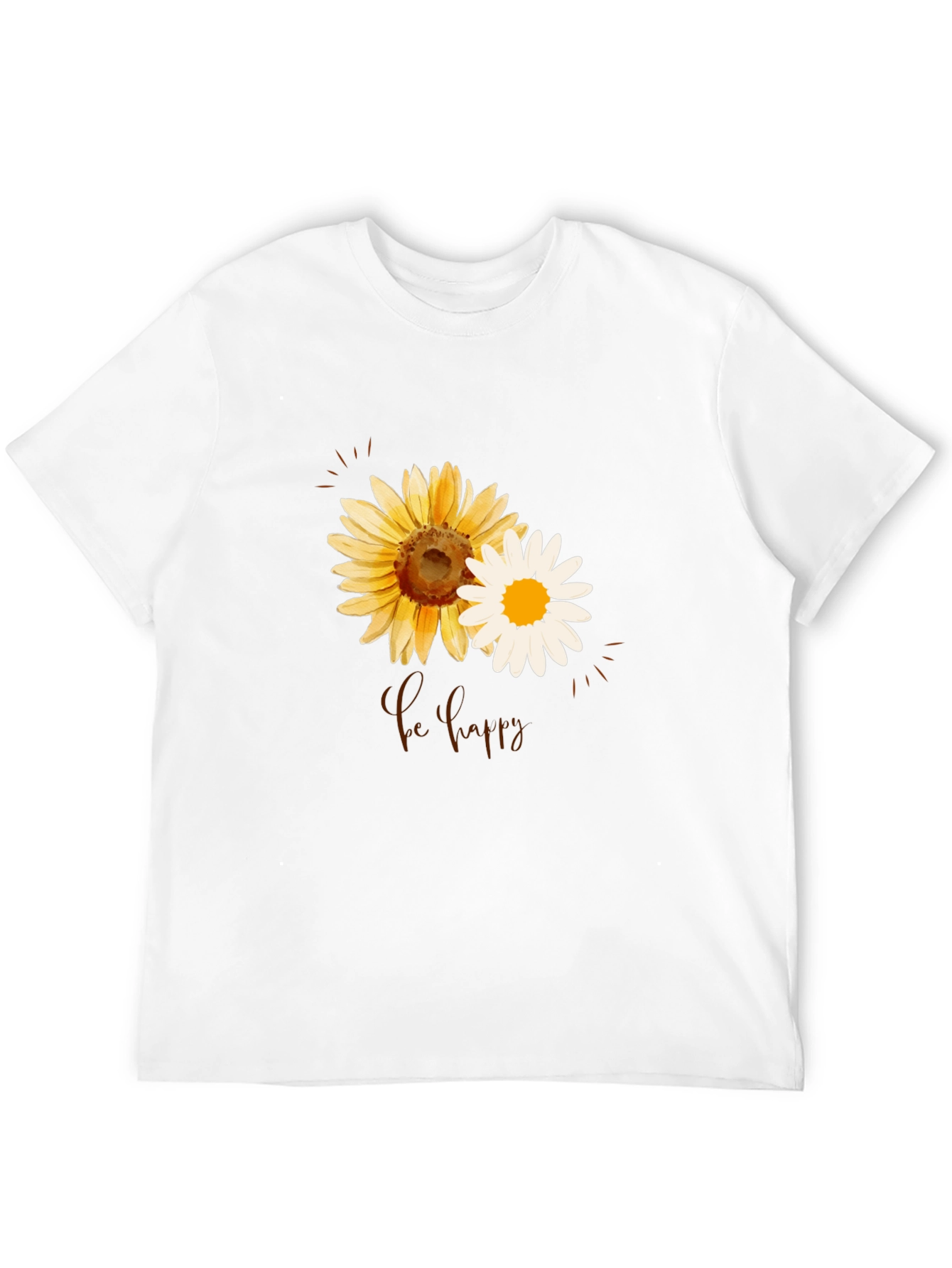 Sunflower & Daisy Be Happy Graphic Tee