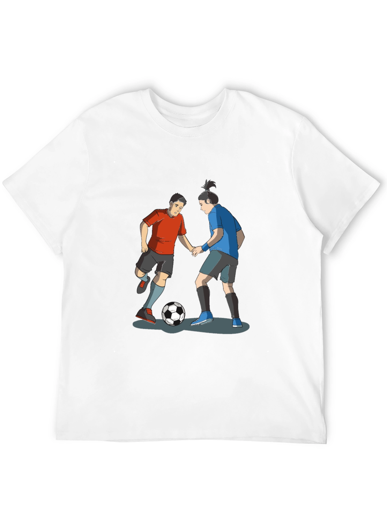 Soccer Player Graphic Black T-Shirt