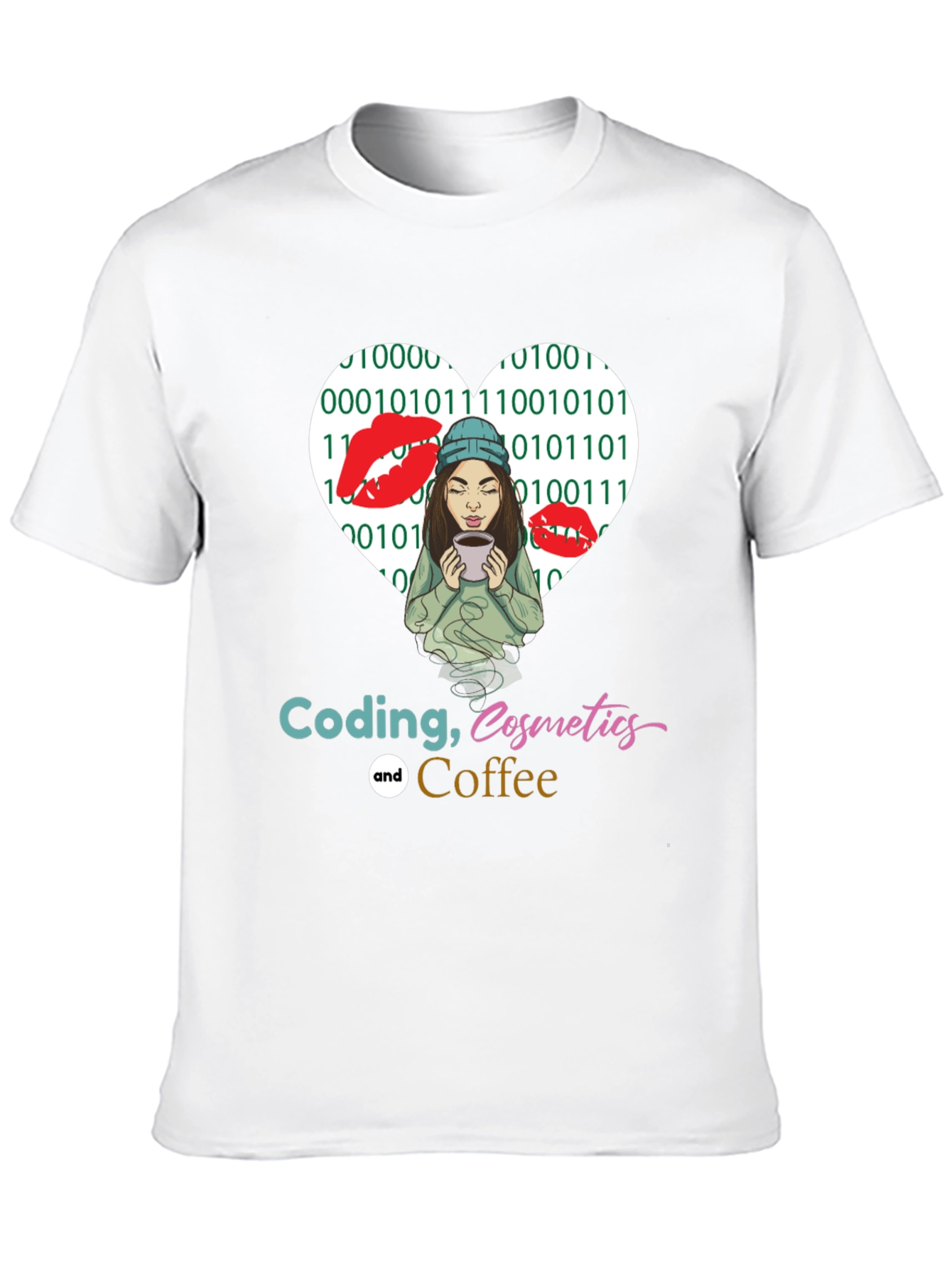 Coding Cosmetics & Coffee Graphic Tee