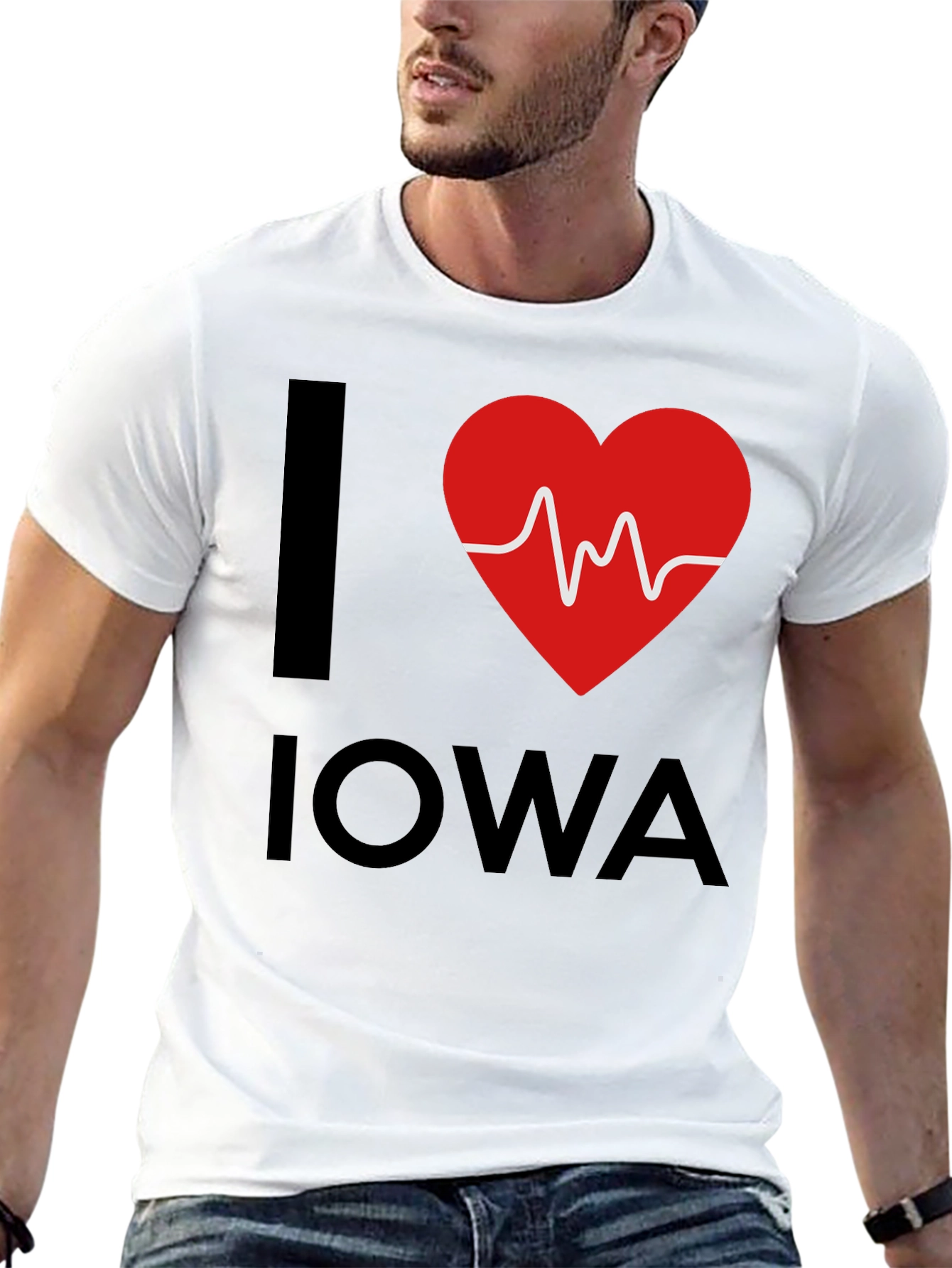 I Heart Iowa Graphic Tee - Black T-Shirt