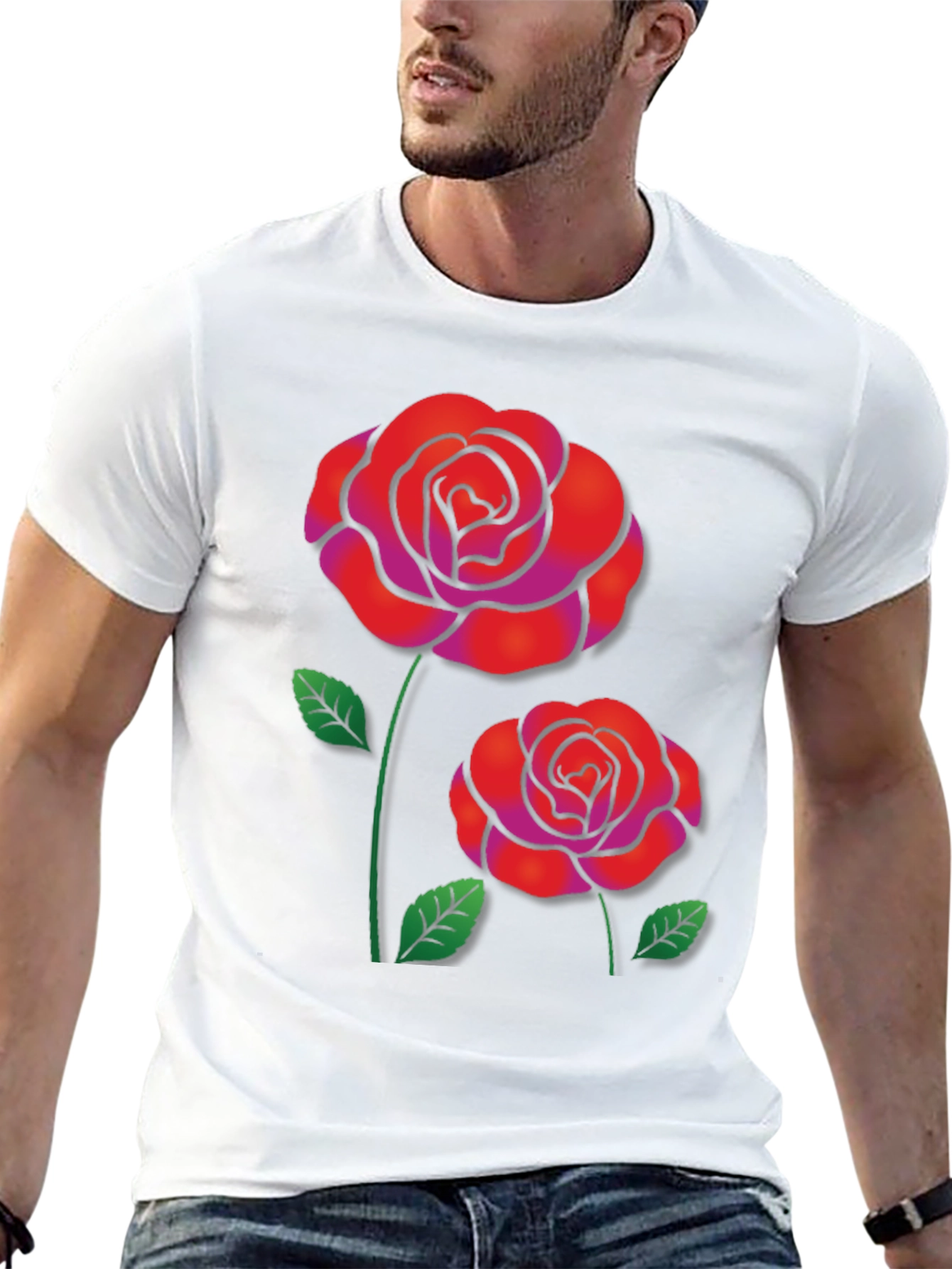 Rose Graphic Black T-Shirt