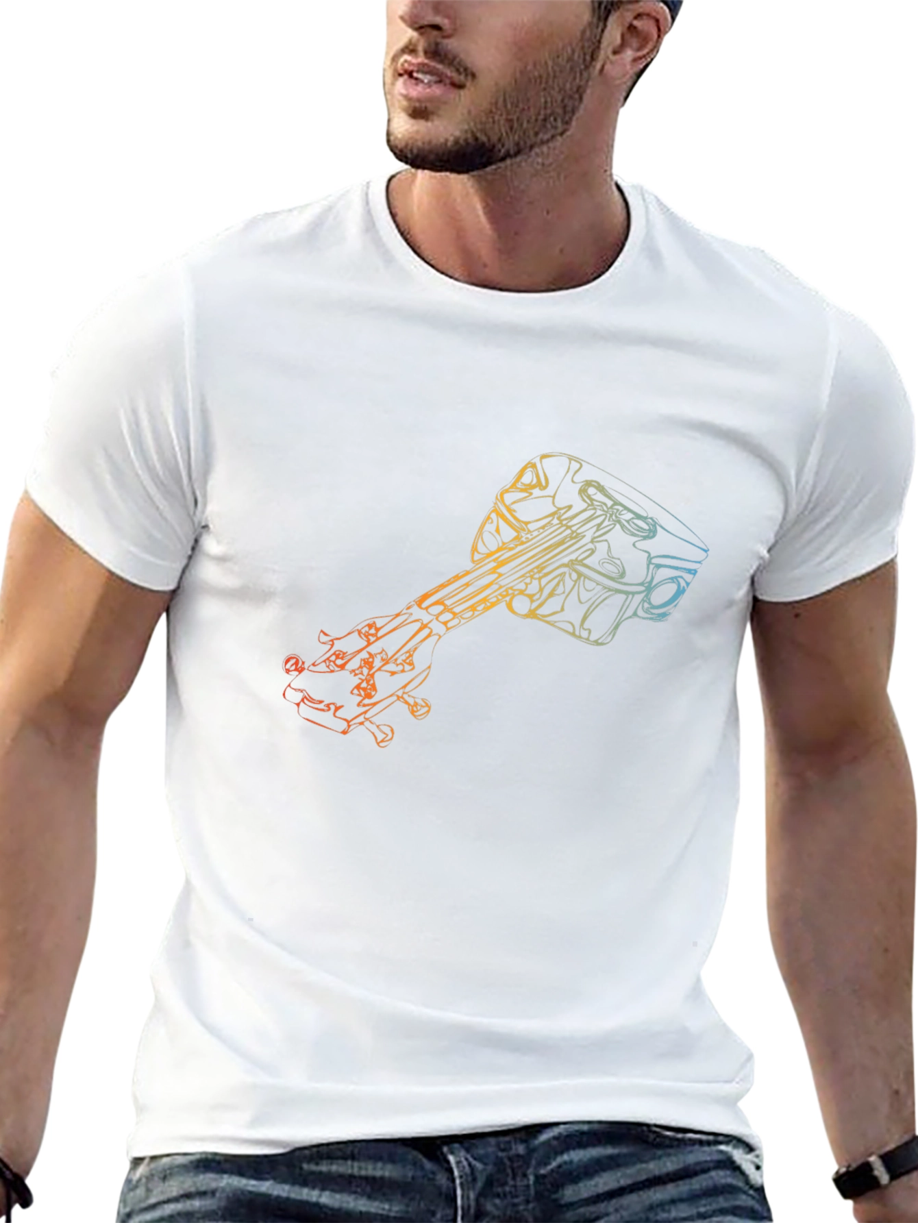 Piston Guitar T-Shirt - Unique Graphic Tee