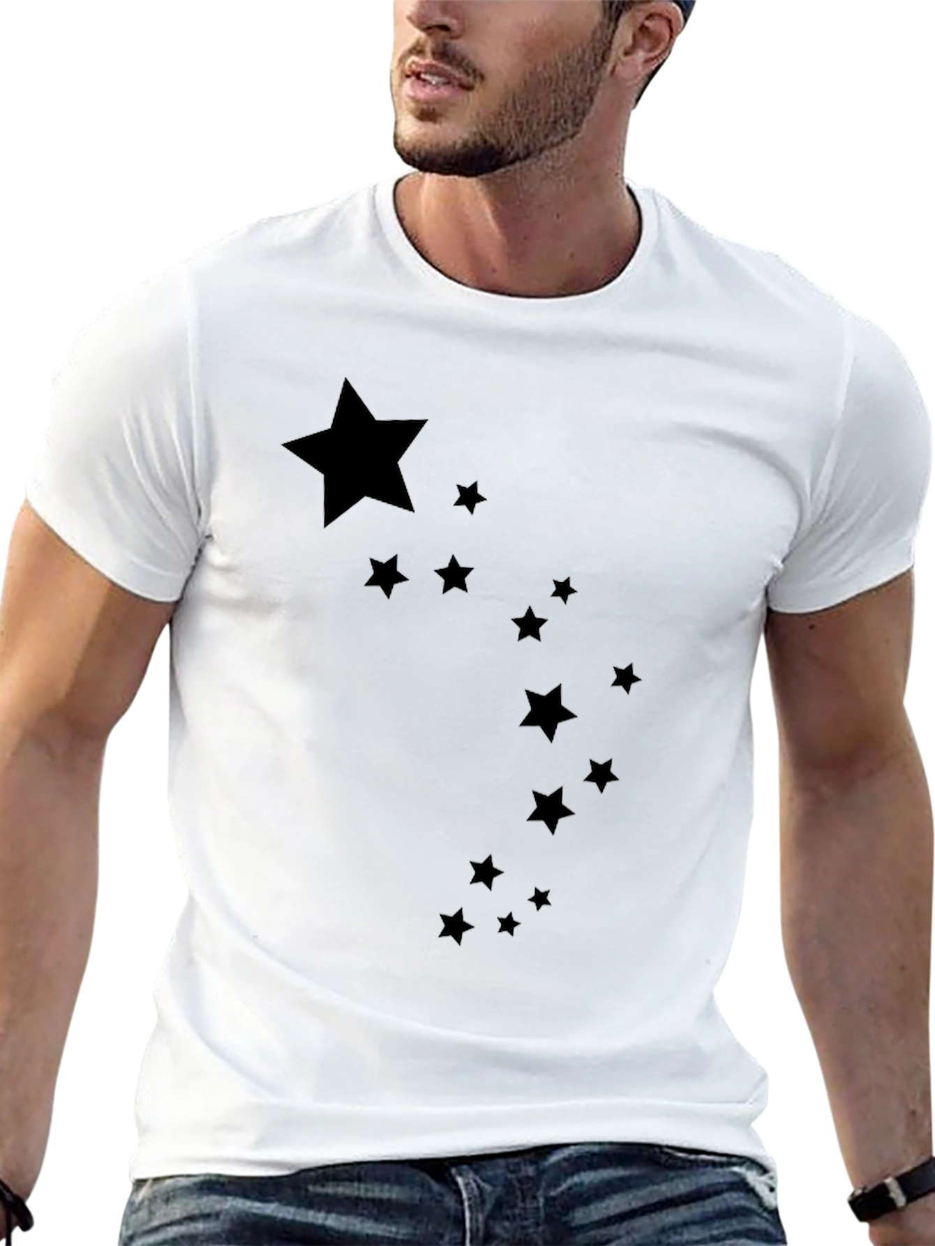 Starry Night Tee - Mens Black Graphic T-Shirt