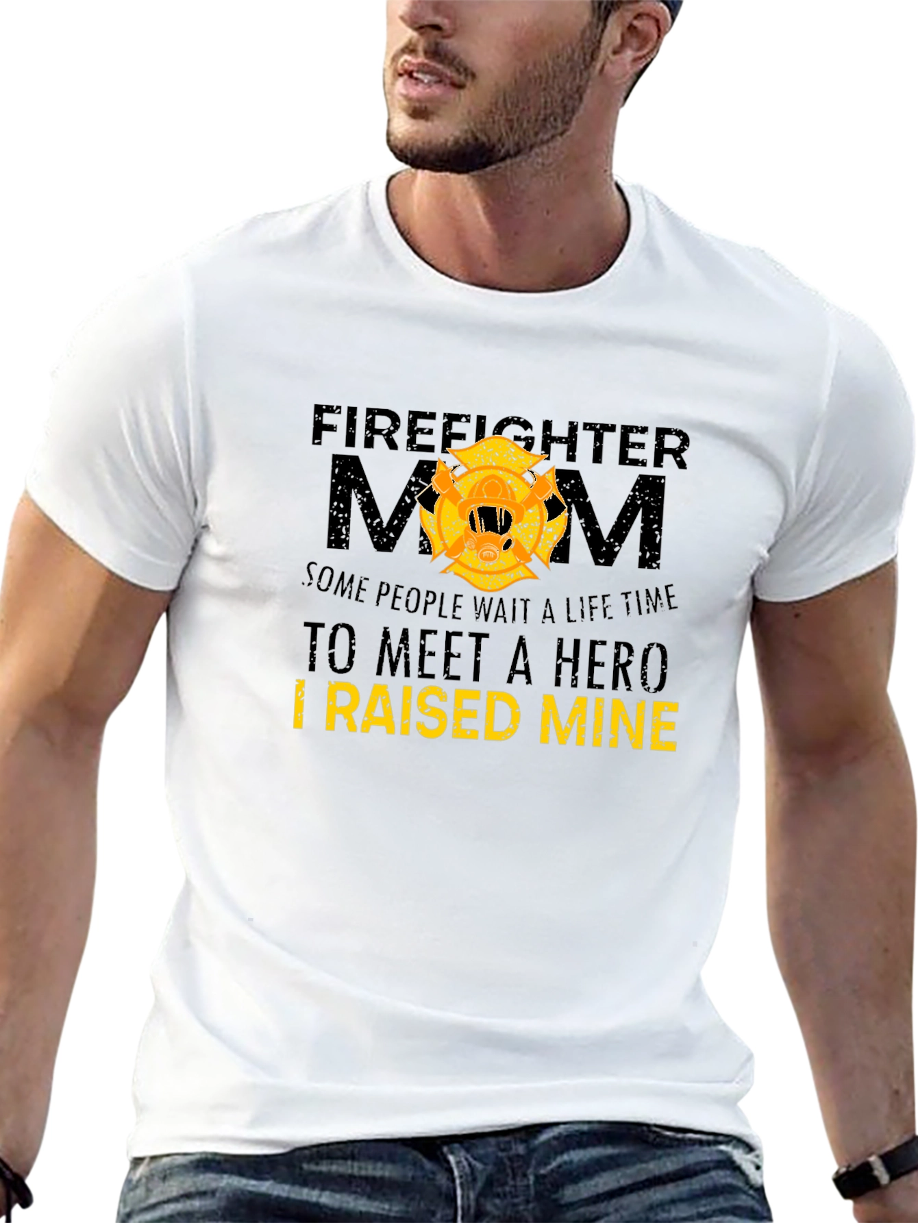Firefighter Mom Graphic T-Shirt - Hero Pride