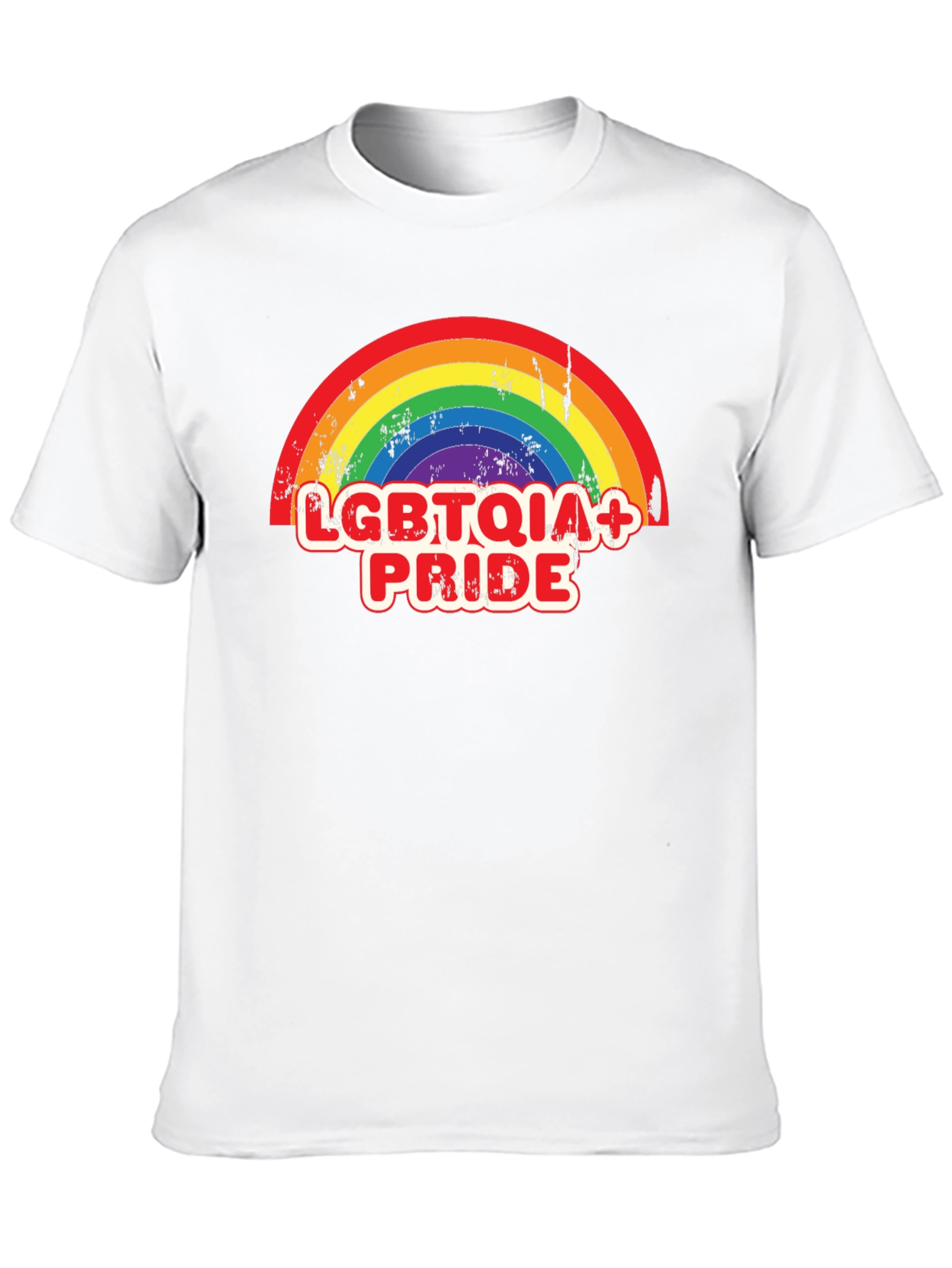 LGBTQIA+ Pride Rainbow Graphic Tee - Black Cotton T-Shirt