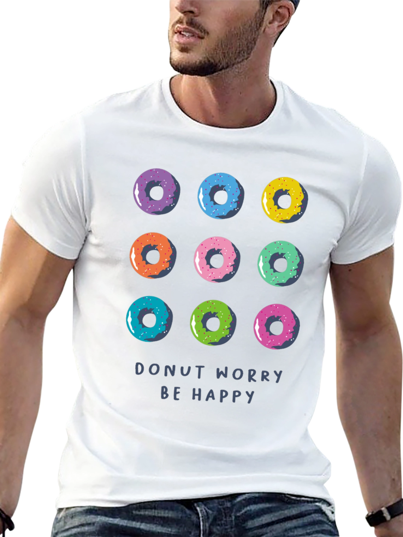 Donut Worry Be Happy Graphic Tee