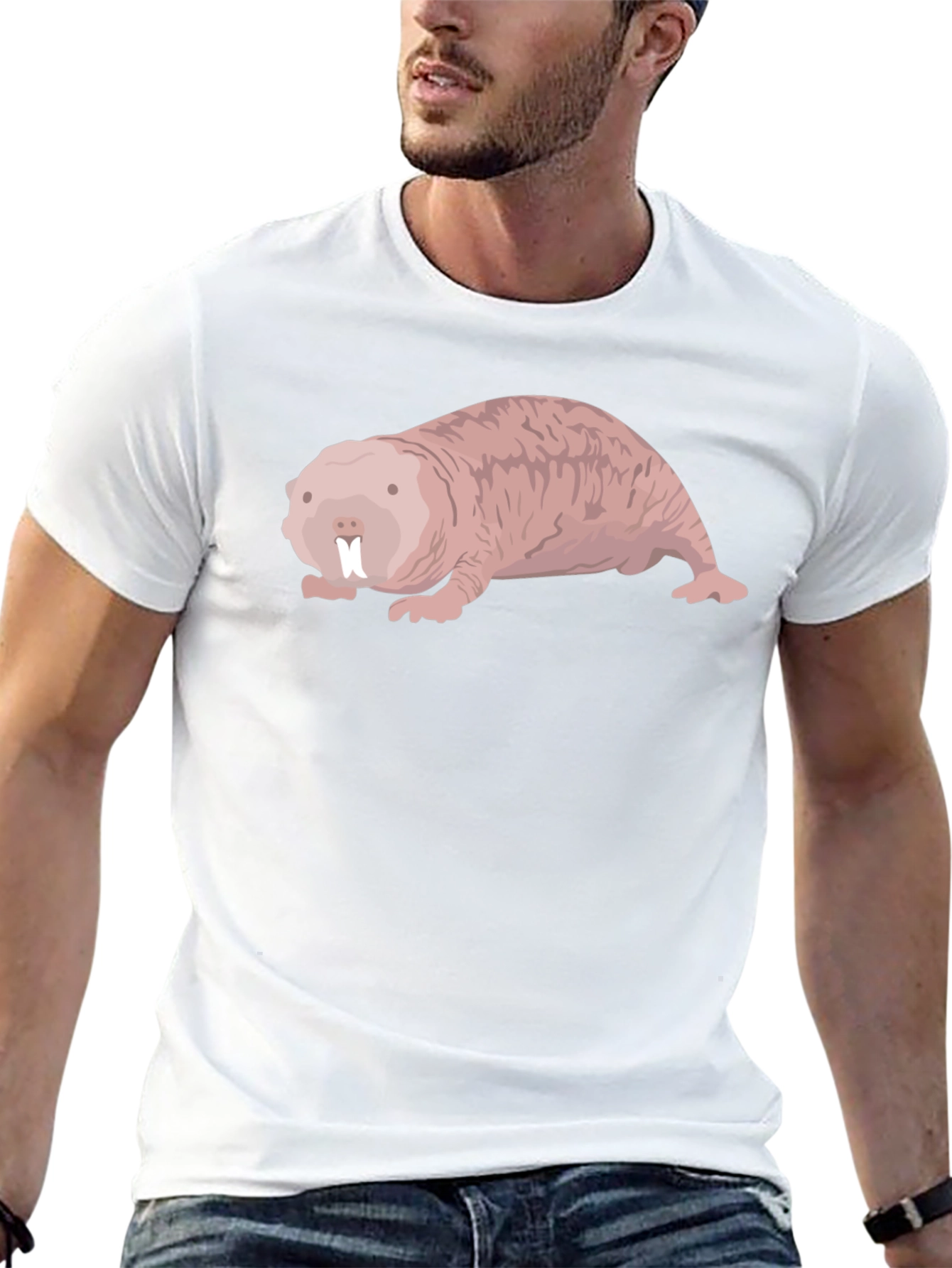 Naked Mole Rat Black T-Shirt - Unusual Rodent Tee