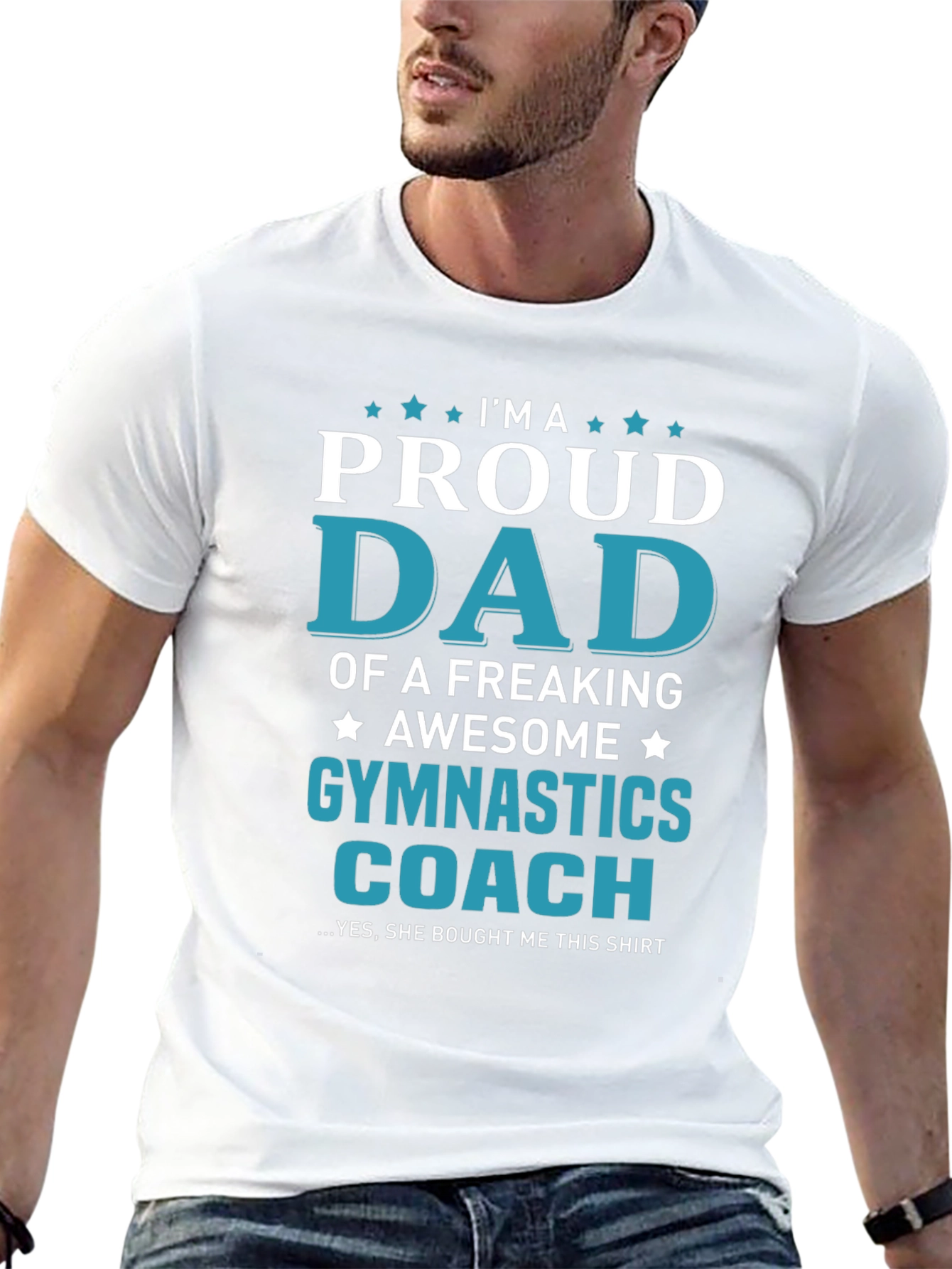 Proud Dad Gymnastics Coach T-Shirt