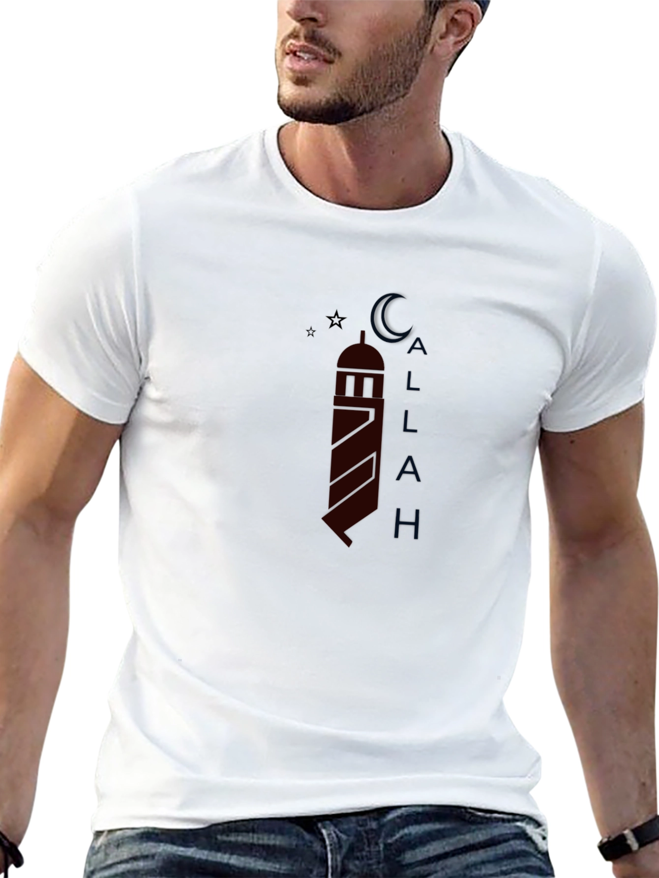 Black Islamic Design T-Shirt - Mens Fashion