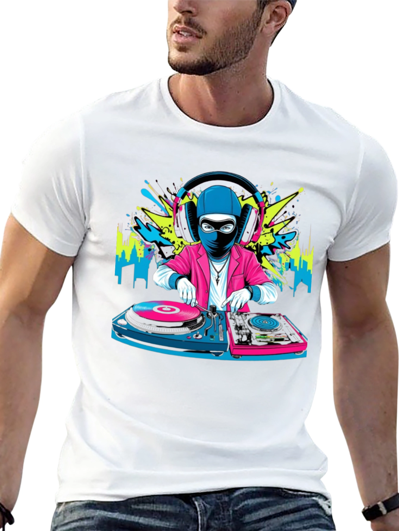 DJ Ninja Graphic Tee - Cool Musician T-Shirt