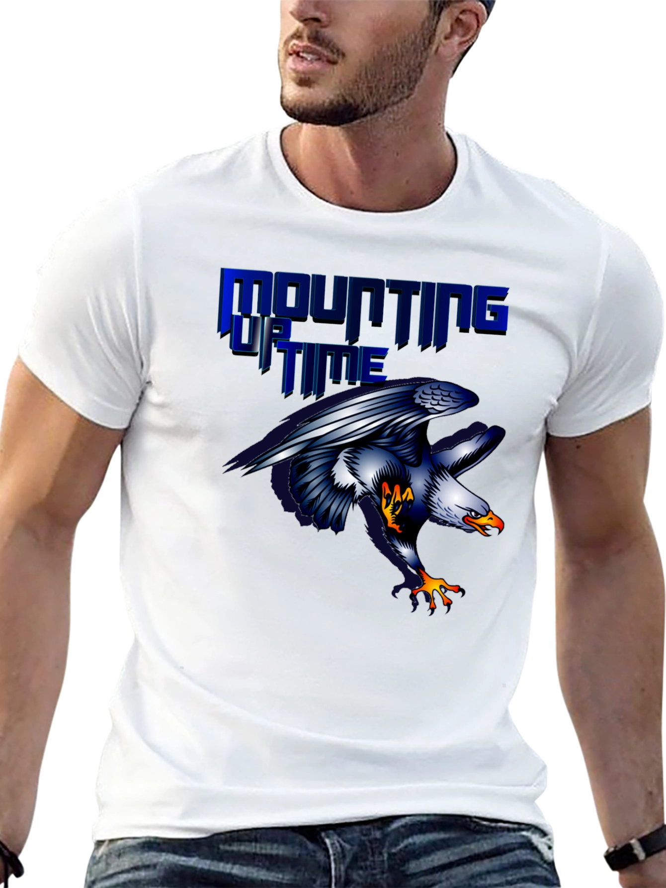 Mounting Up Time Eagle Graphic T-Shirt