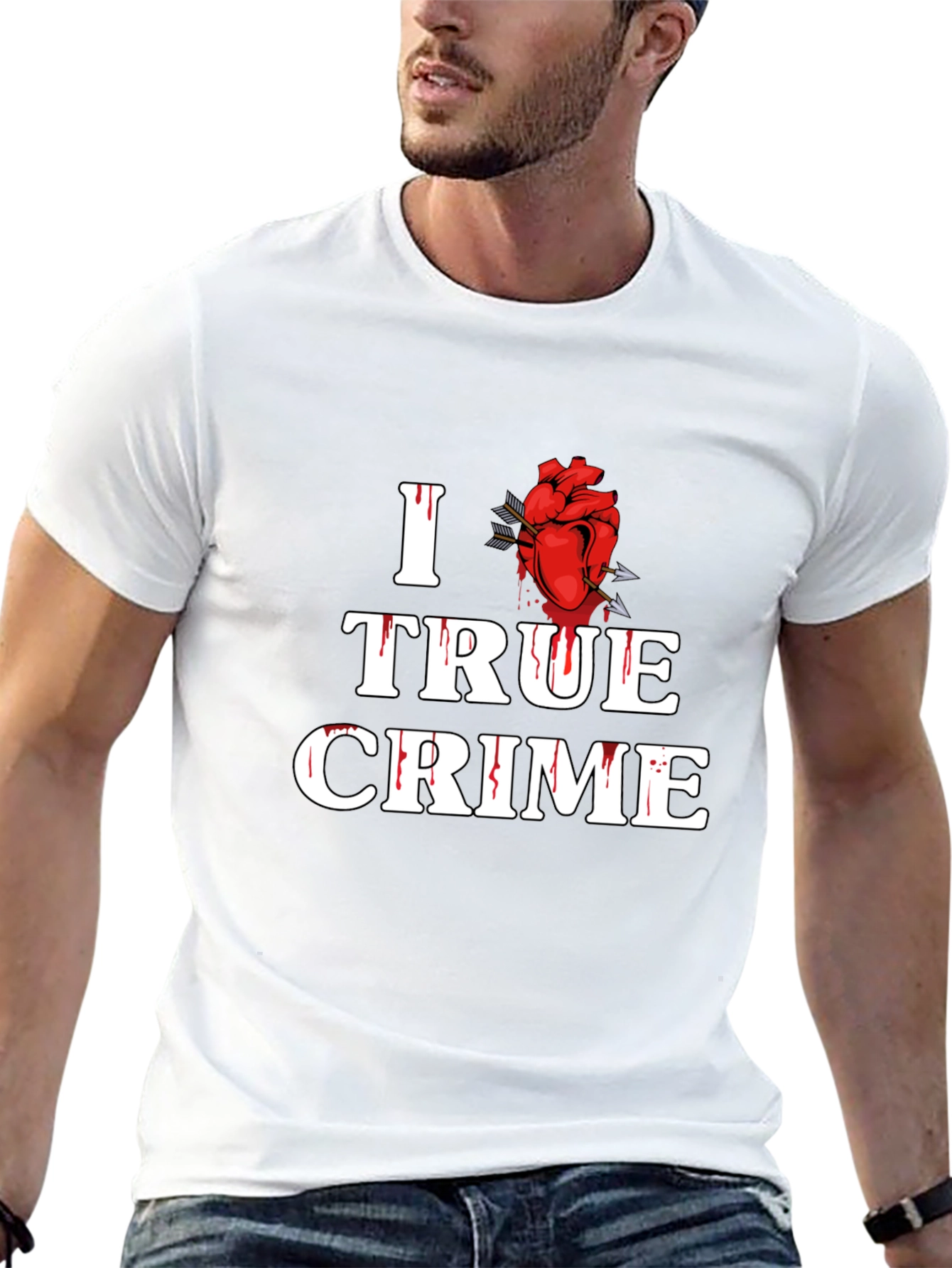 I Heart True Crime Graphic Tee - Black