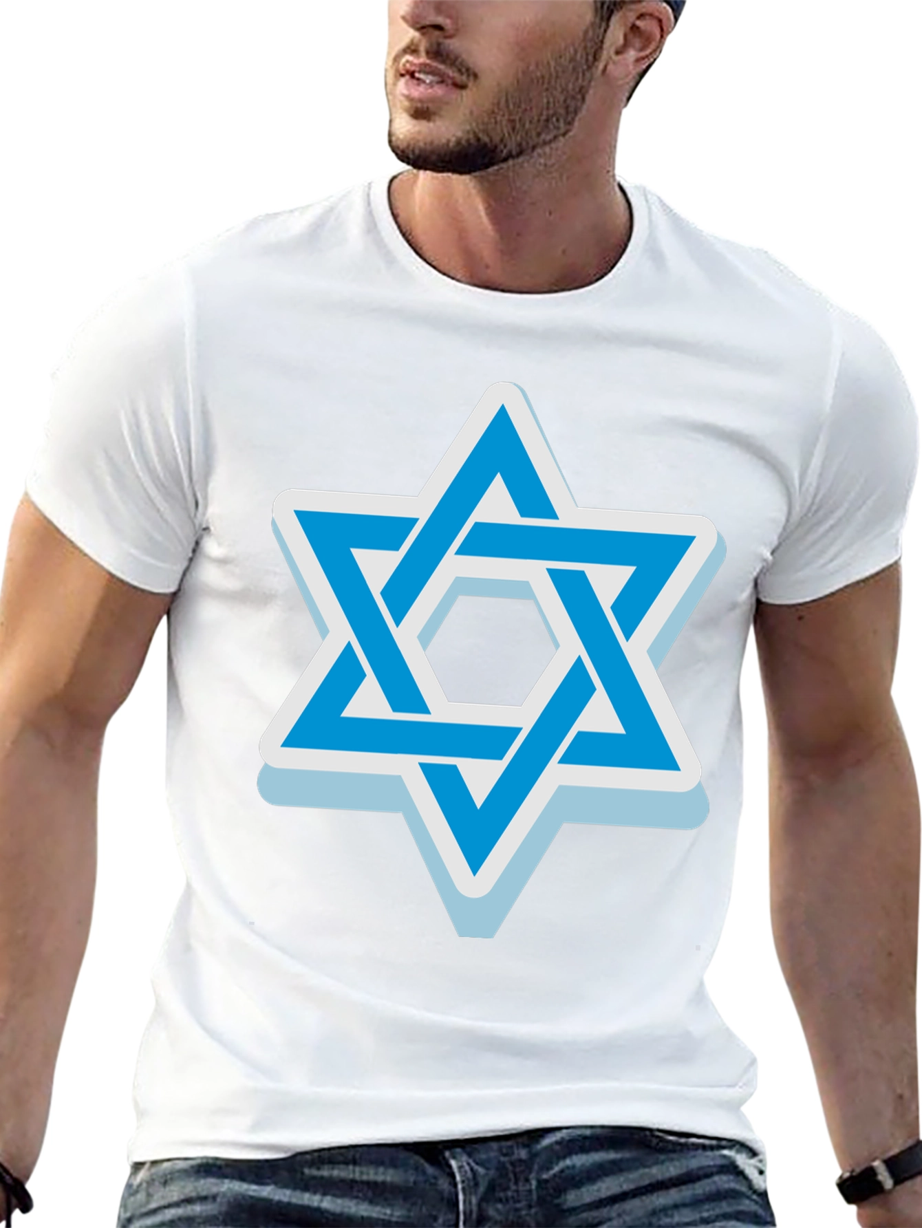Star of David Graphic T-Shirt - Casual Black Tee
