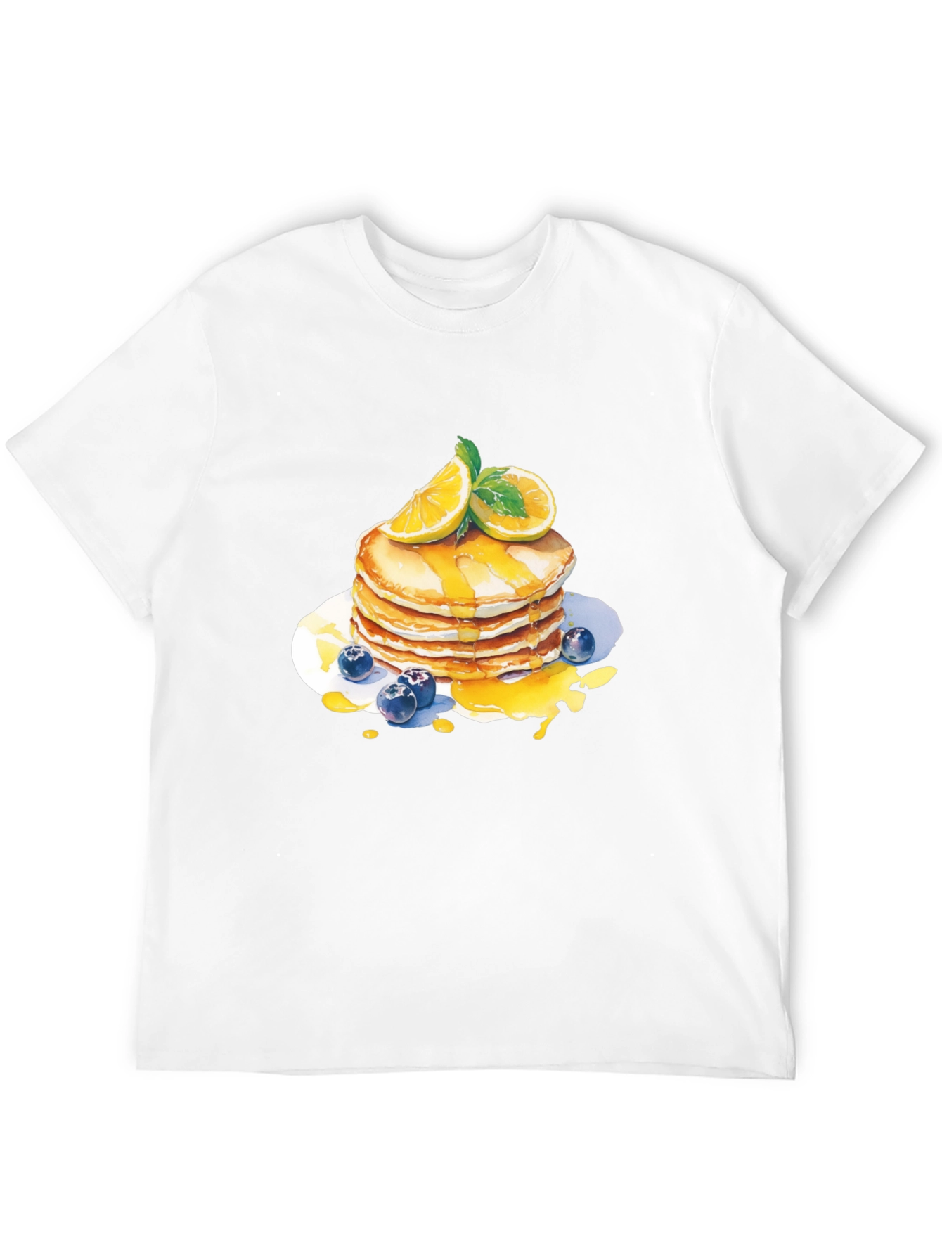 Pancake Stack Graphic Tee - Sweet Breakfast Shirt