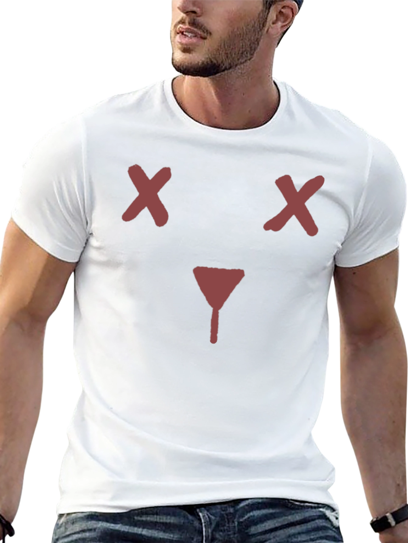 Mens Black Graphic Tee - X Eyes