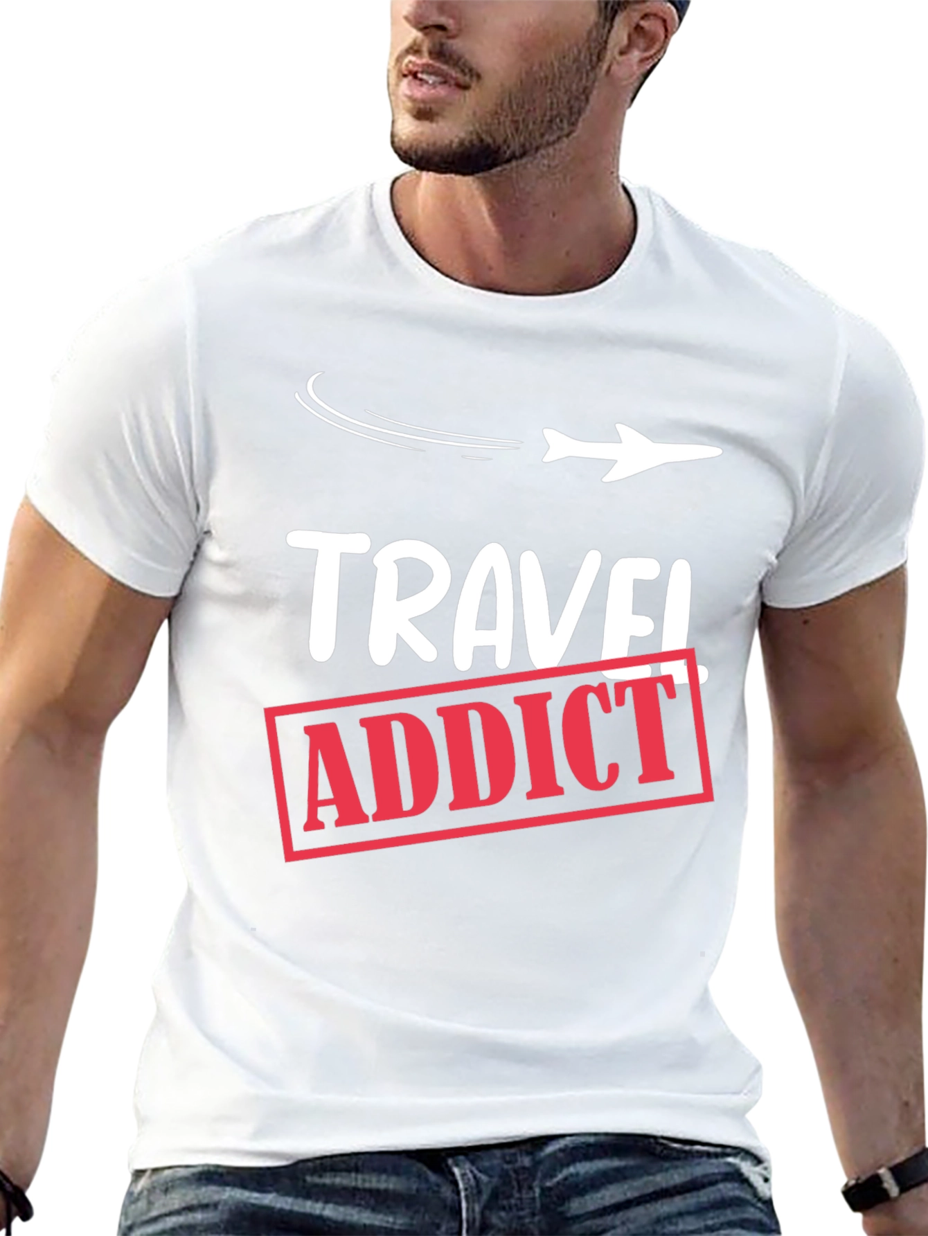 Travel Addict Black T-Shirt
