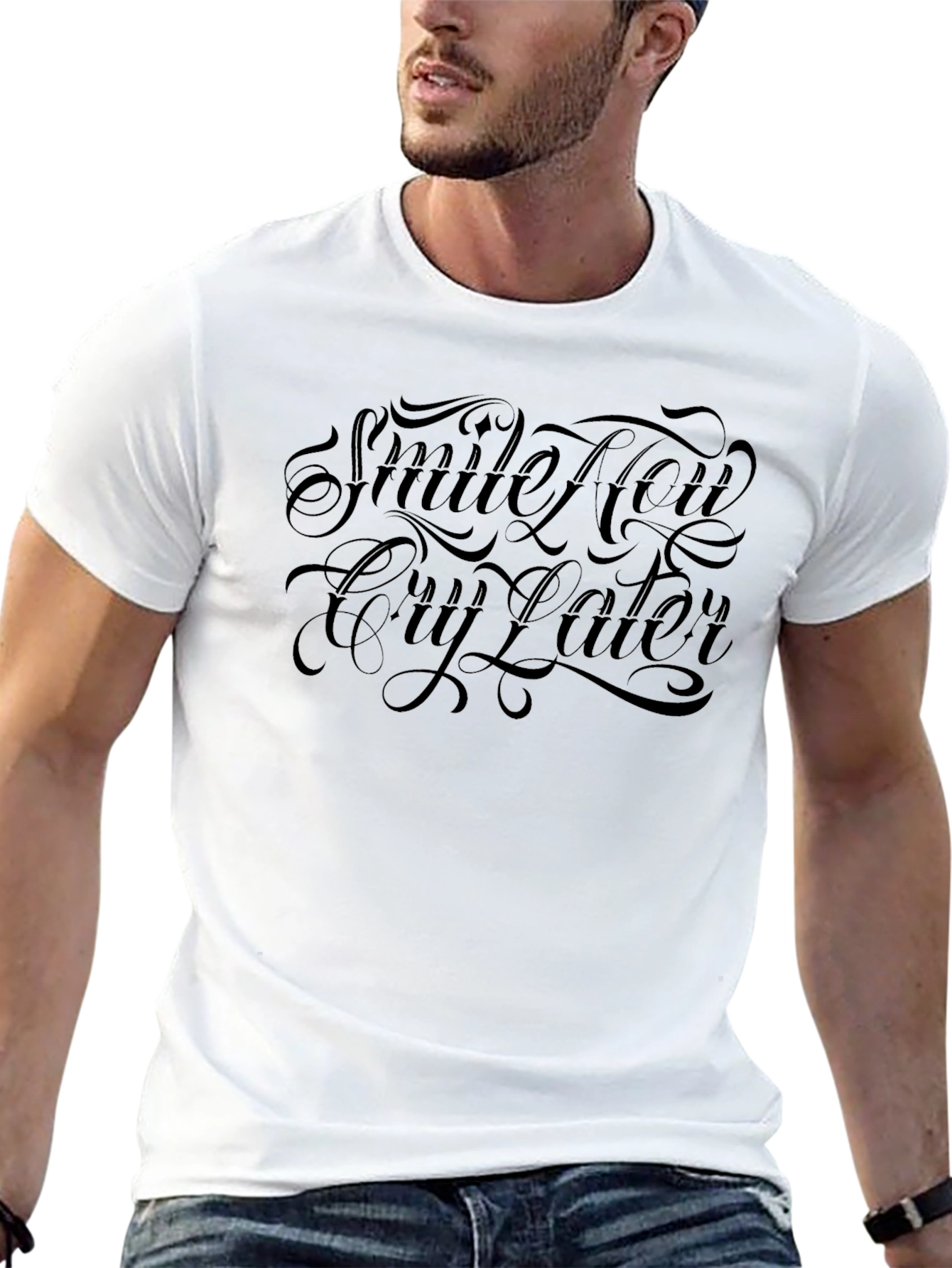 Smile Now Cry Later Black Graphic Tee