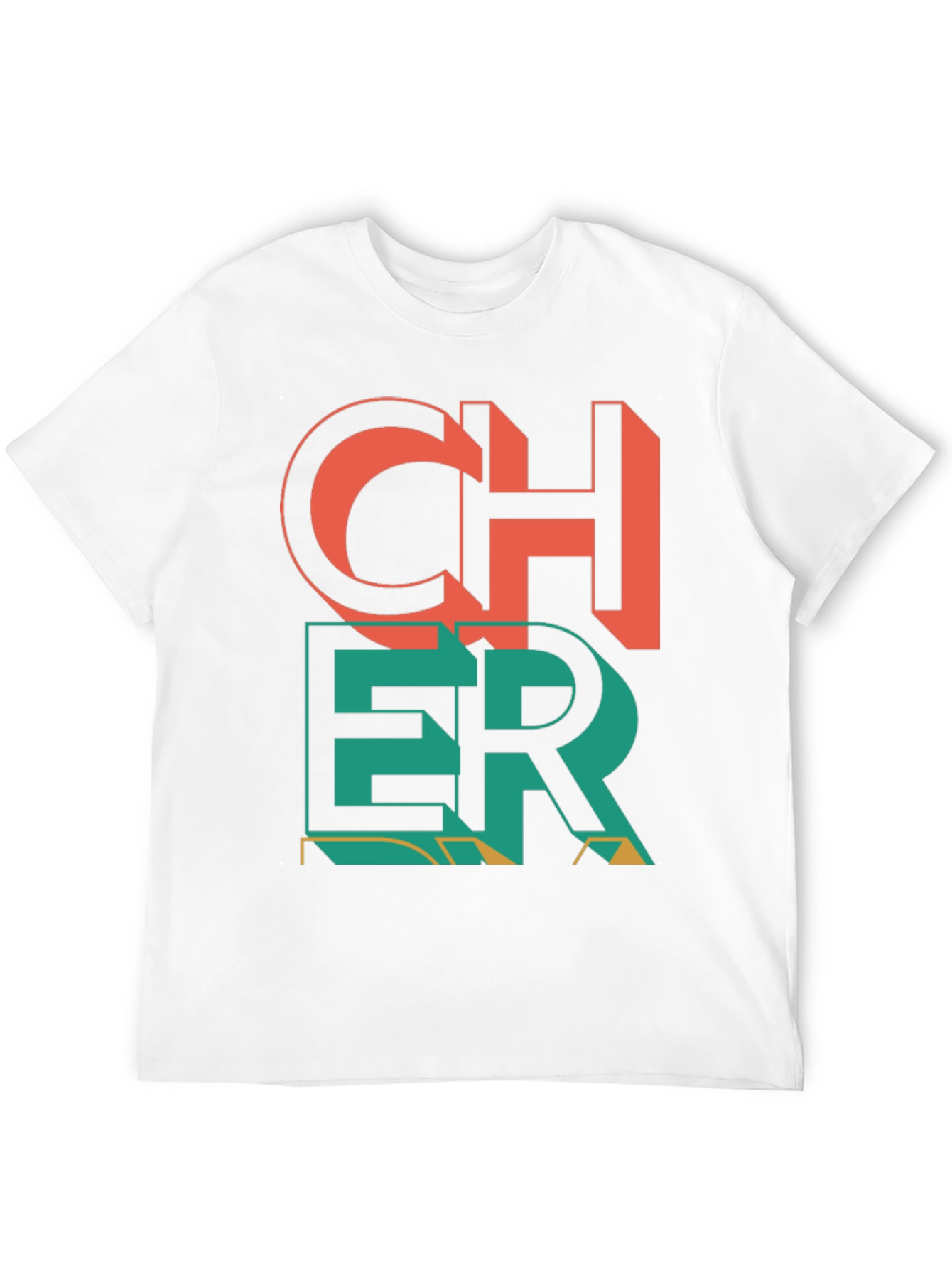 Cheer Graphic Print Crew Neck T-Shirt