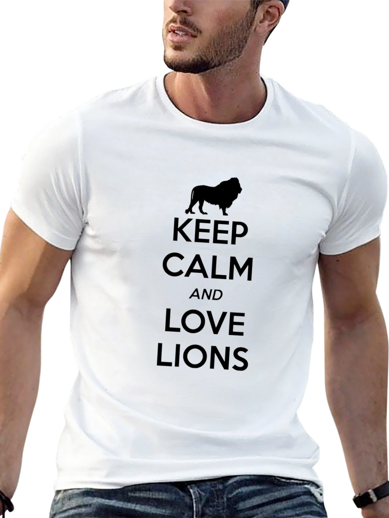 Keep Calm and Love Lions Graphic T-Shirt