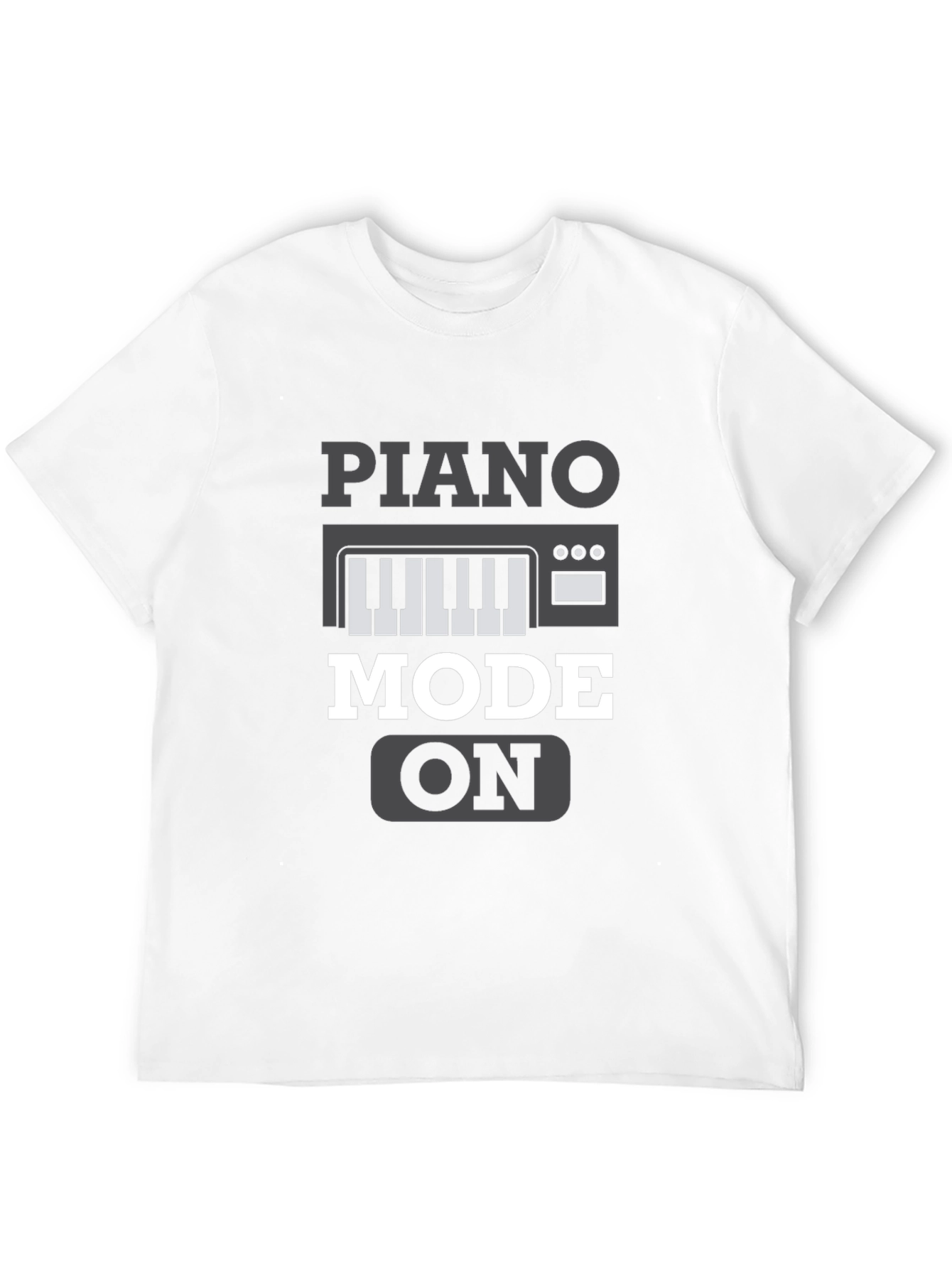 Piano Mode On Graphic Tee - Music Lover Shirt