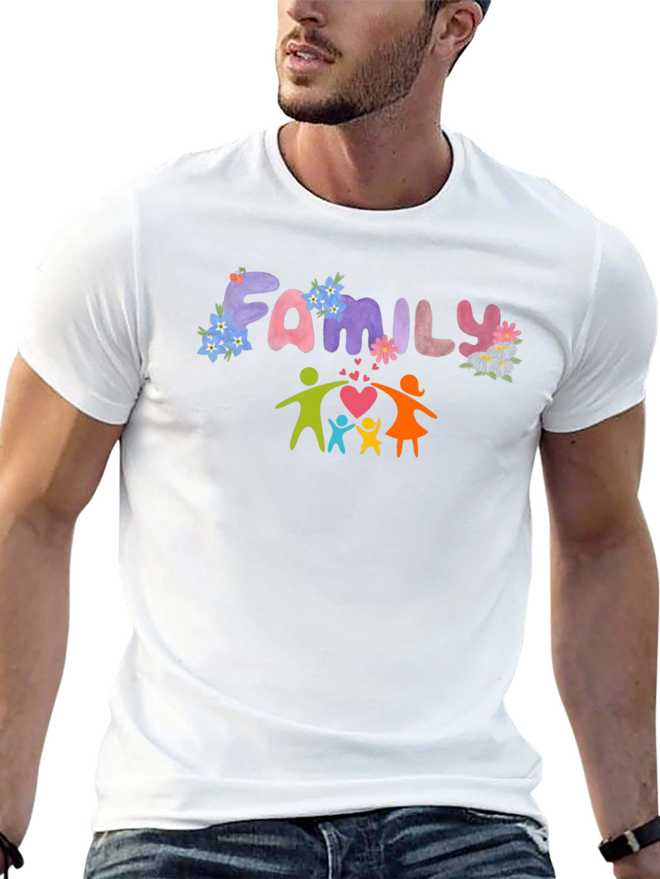 Family Love T-Shirt - Black Graphic Tee