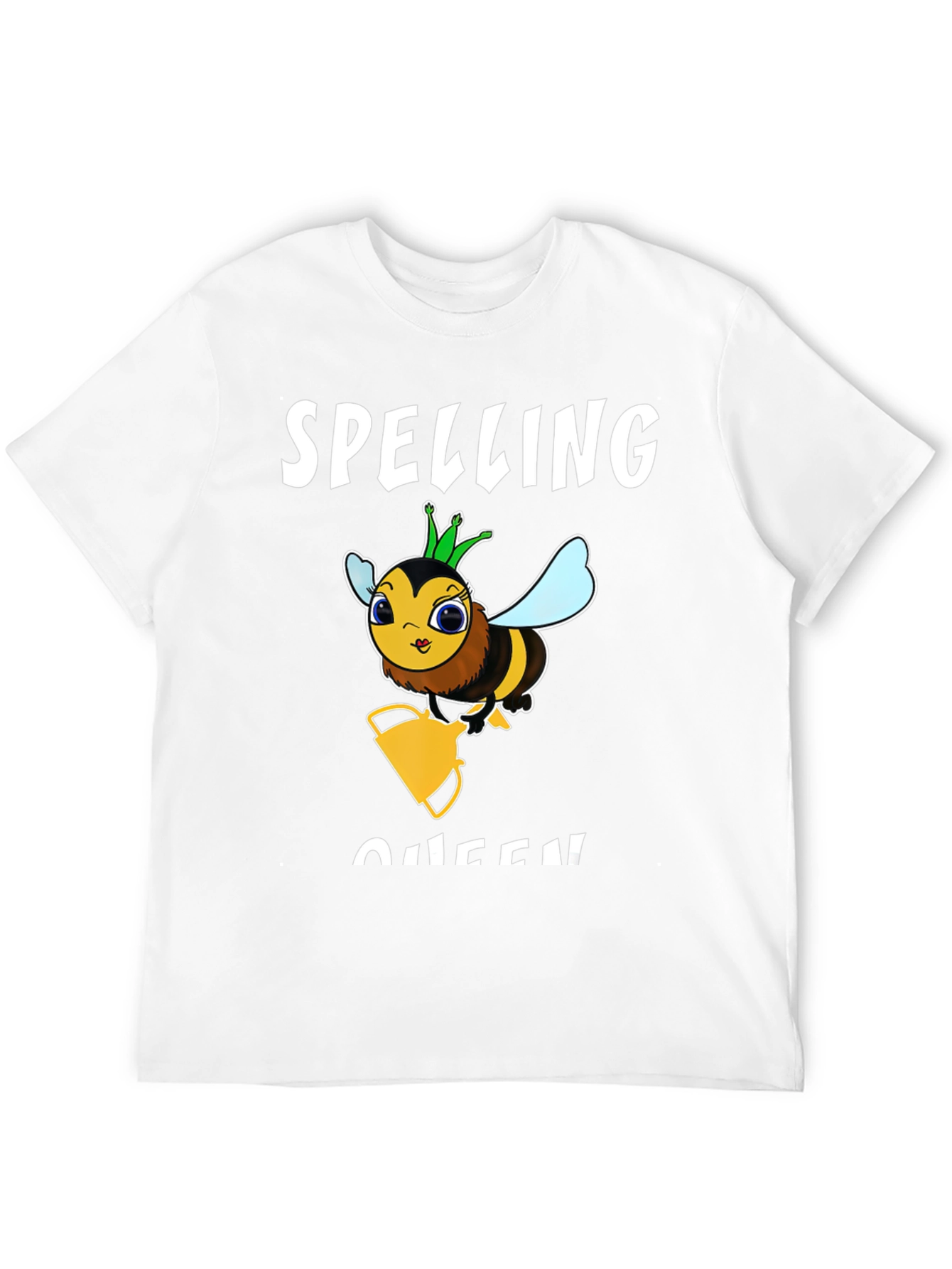 Spelling Bee Queen Graphic T-Shirt - Black Cotton Tee