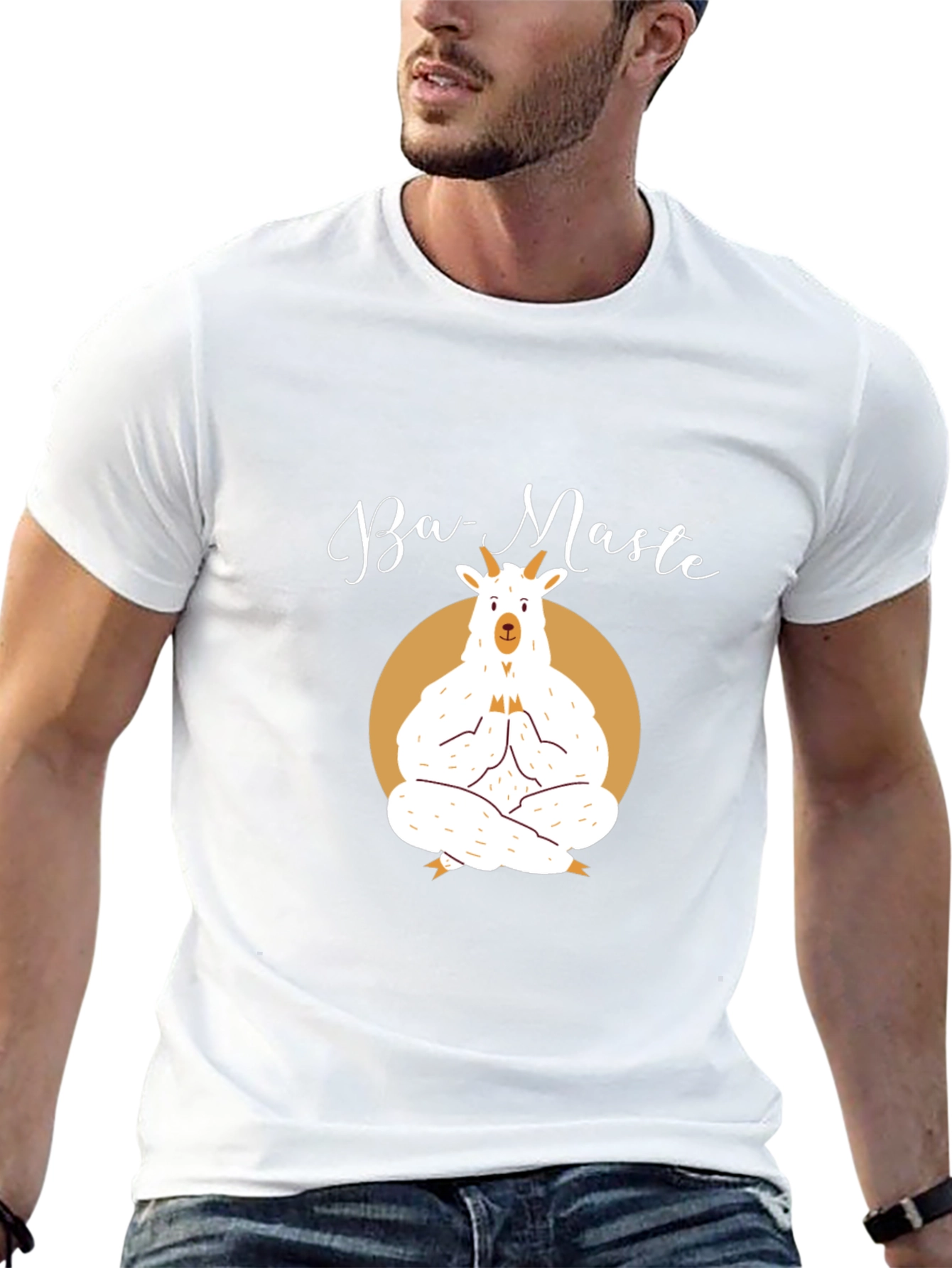 Ba-Maste Yoga Goat T-Shirt - Black