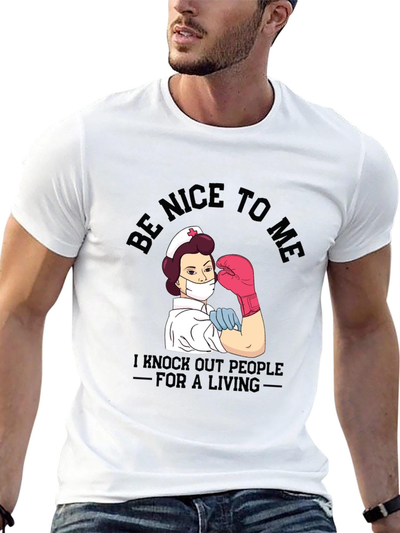 Nurse Knockout T-Shirt - Be Nice To Me!