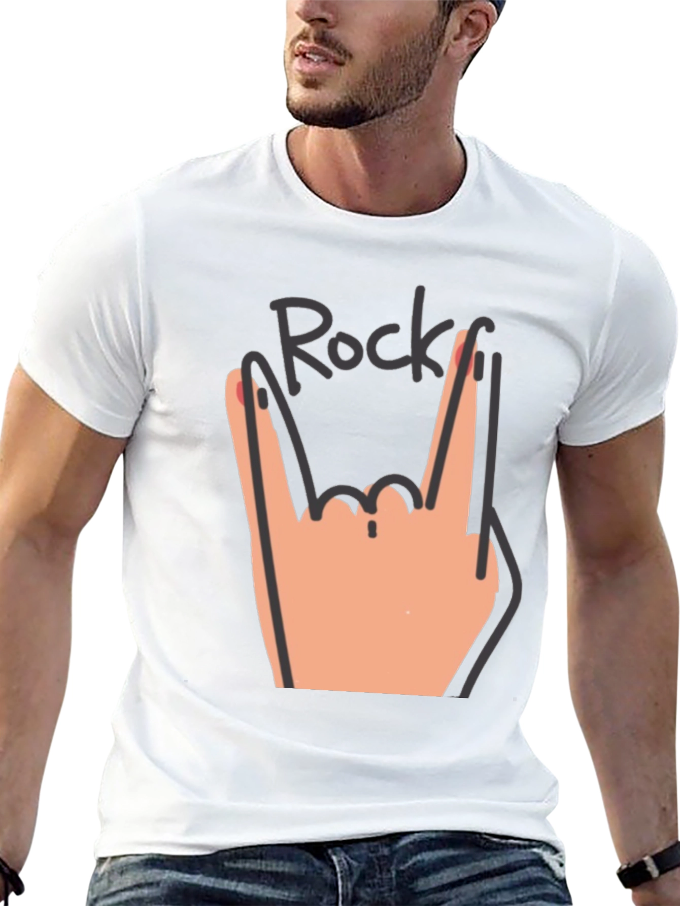 Rock Hand Graphic Tee - Music Lovers T-Shirt