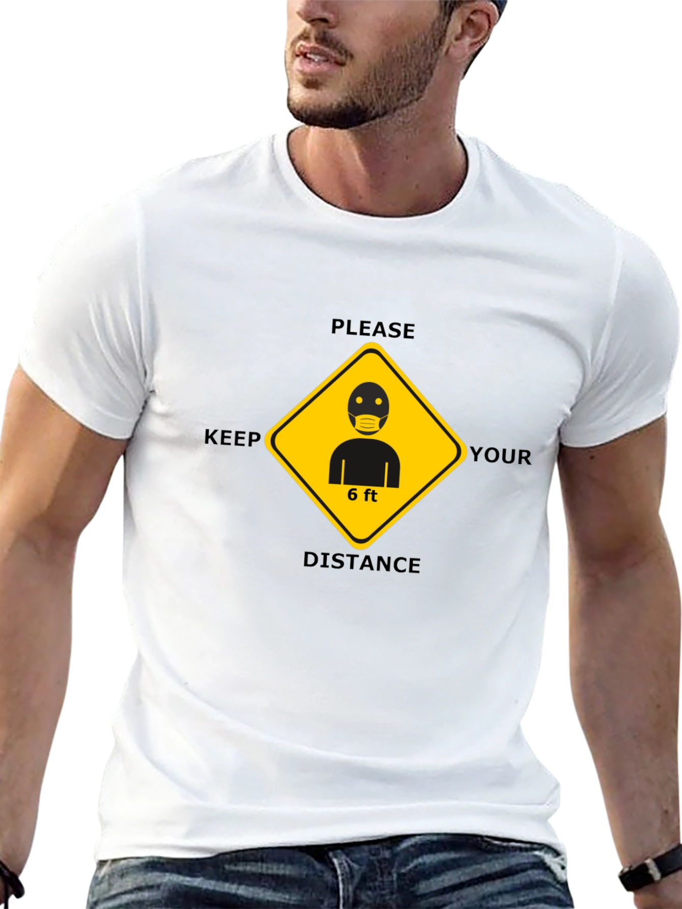 Keep Your Distance Black T-Shirt