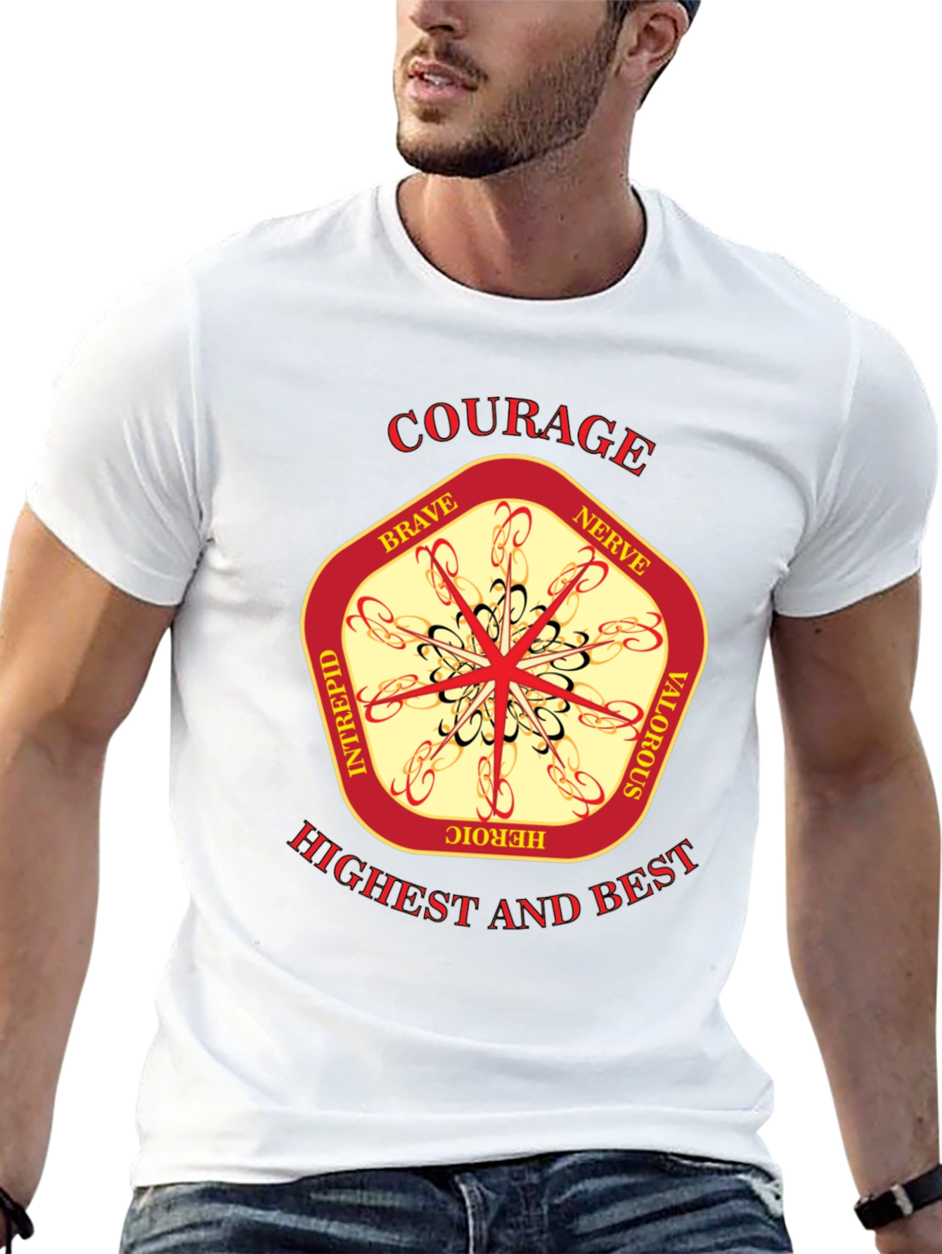 Courage Emblem Graphic T-Shirt