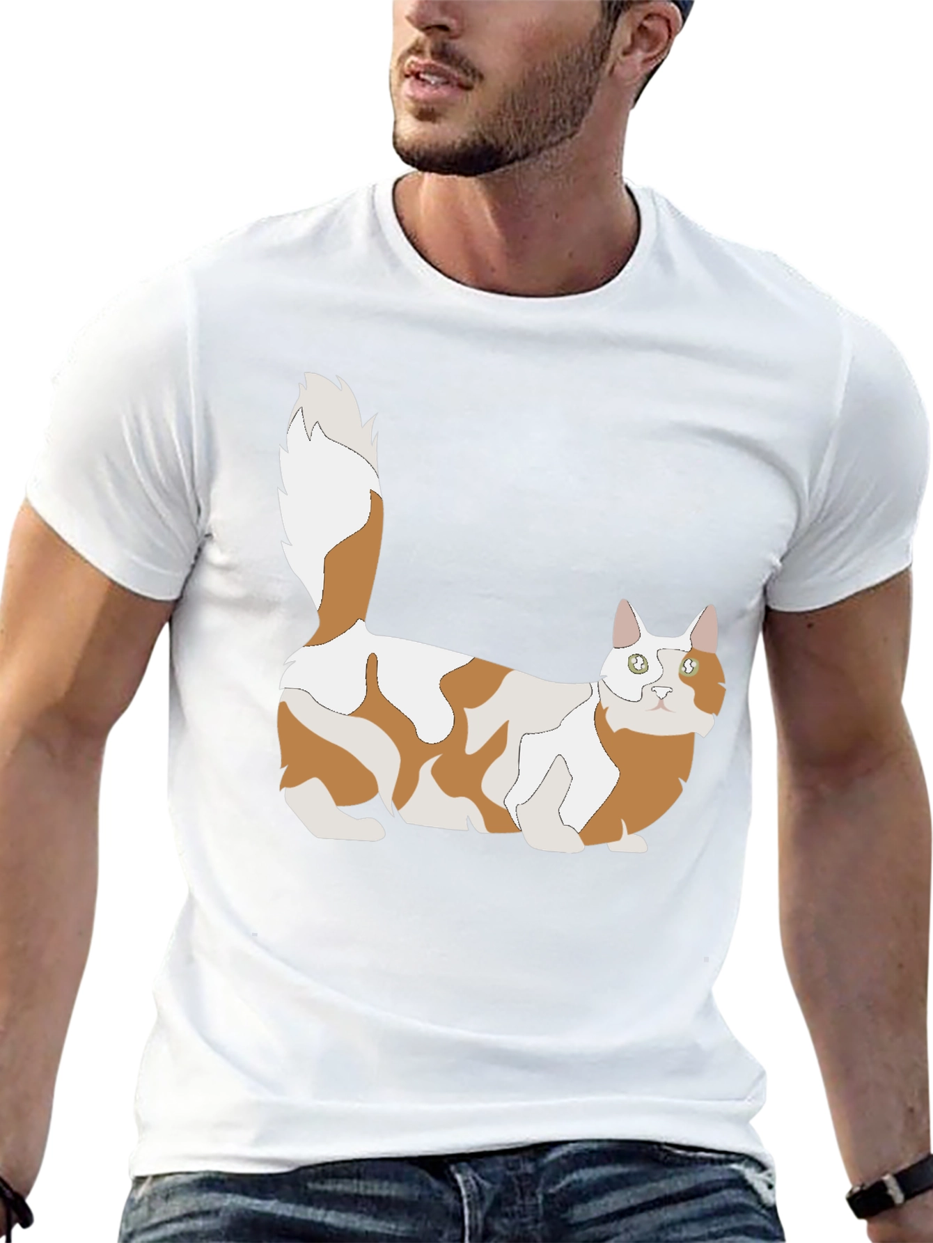 Funny Cat Graphic T-Shirt - Novelty Tee