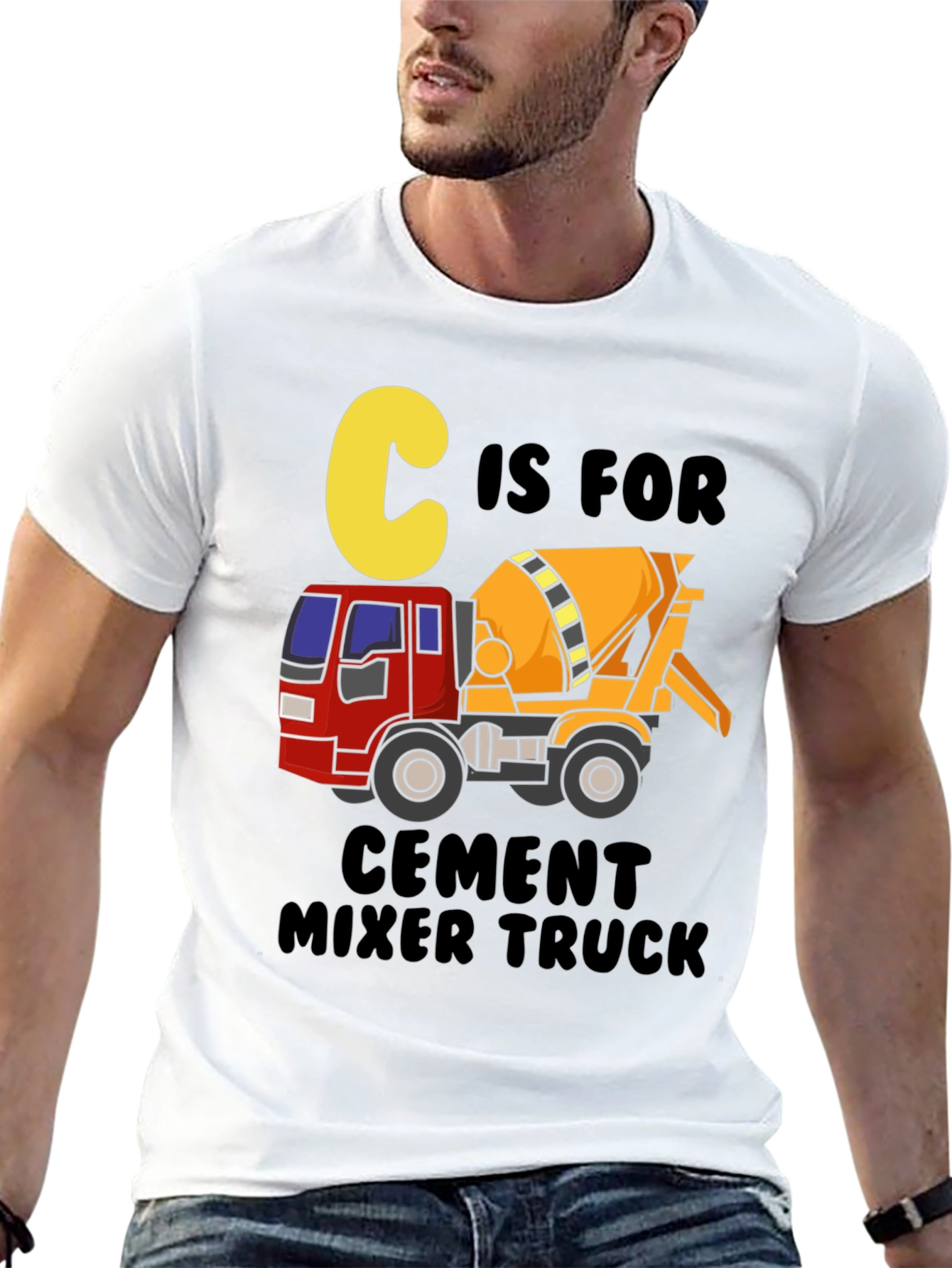 C is for Cement Mixer Truck Graphic Tee
