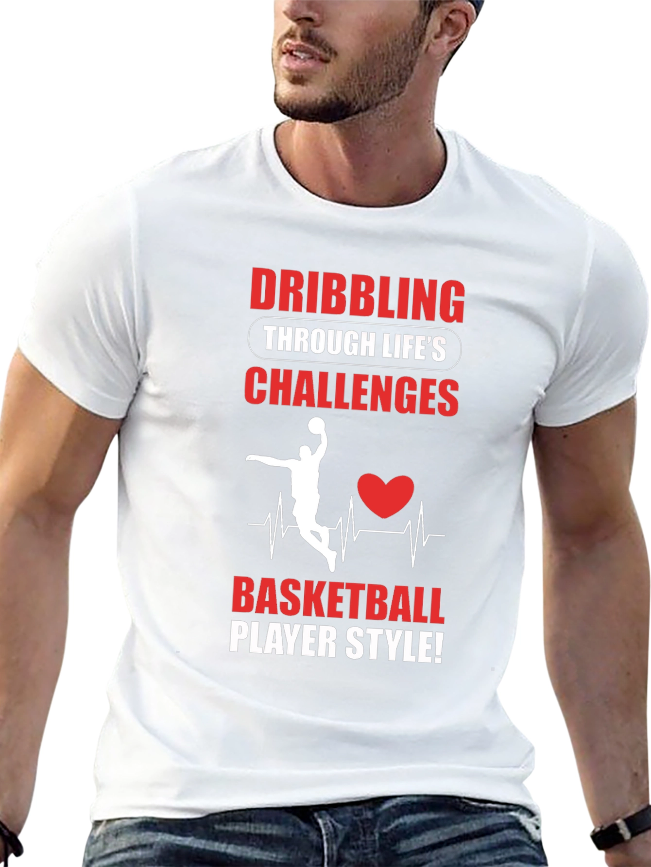 Basketball Player Style Graphic Tee