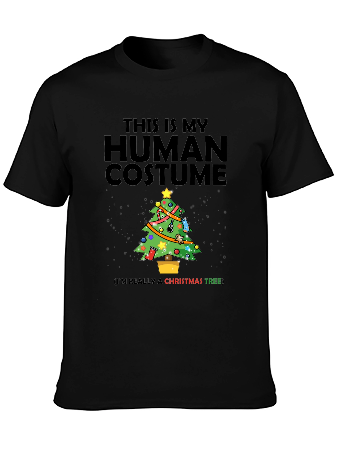 Human Costume Christmas Tree T-Shirt