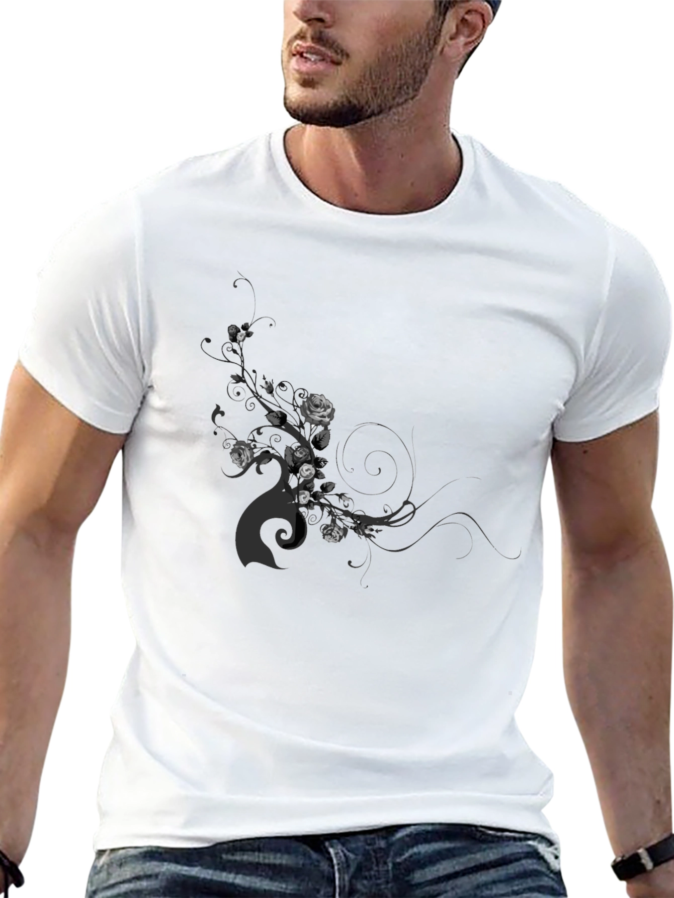 Floral Vine Graphic Print T-Shirt