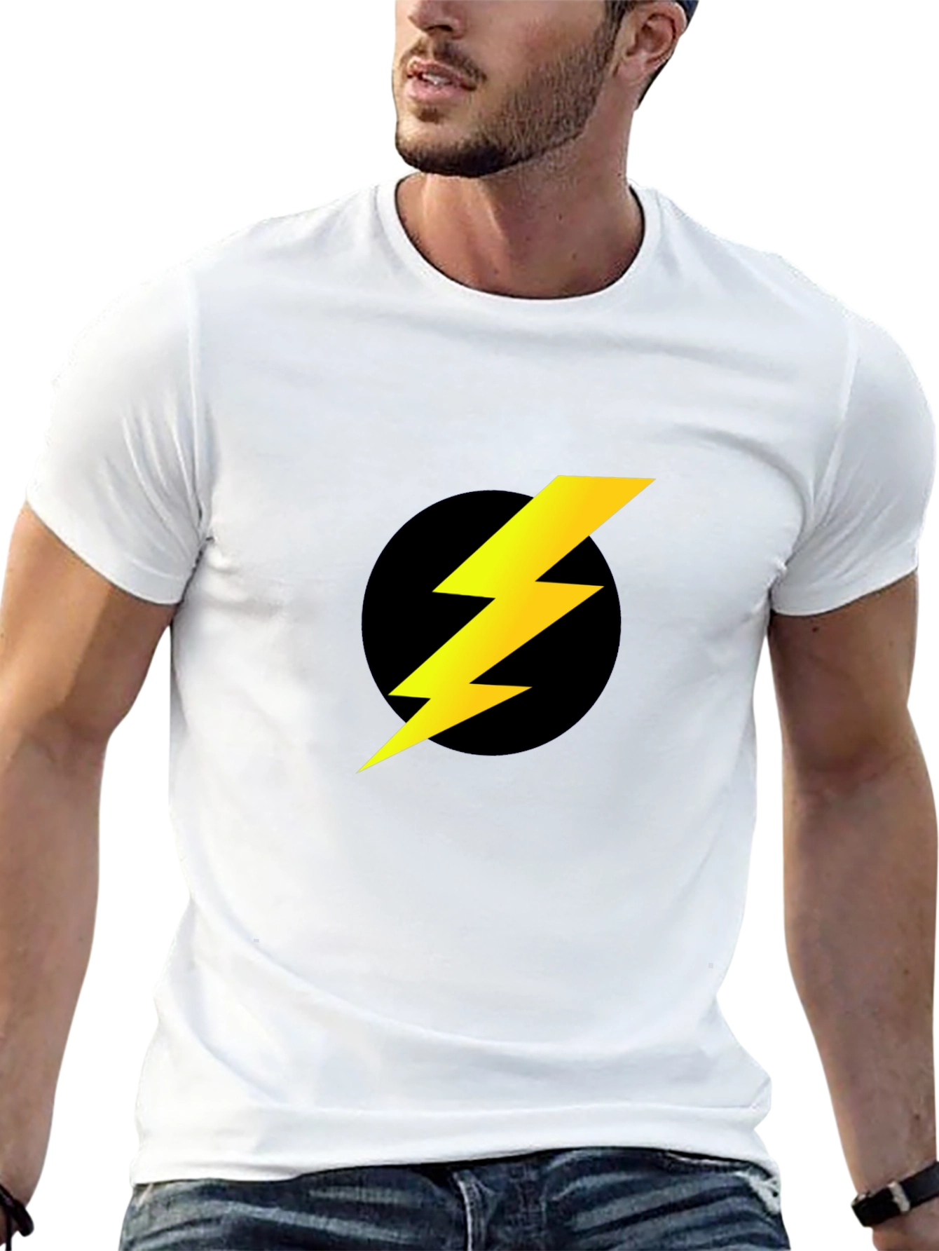 Lightning Bolt Emblem Black T-Shirt