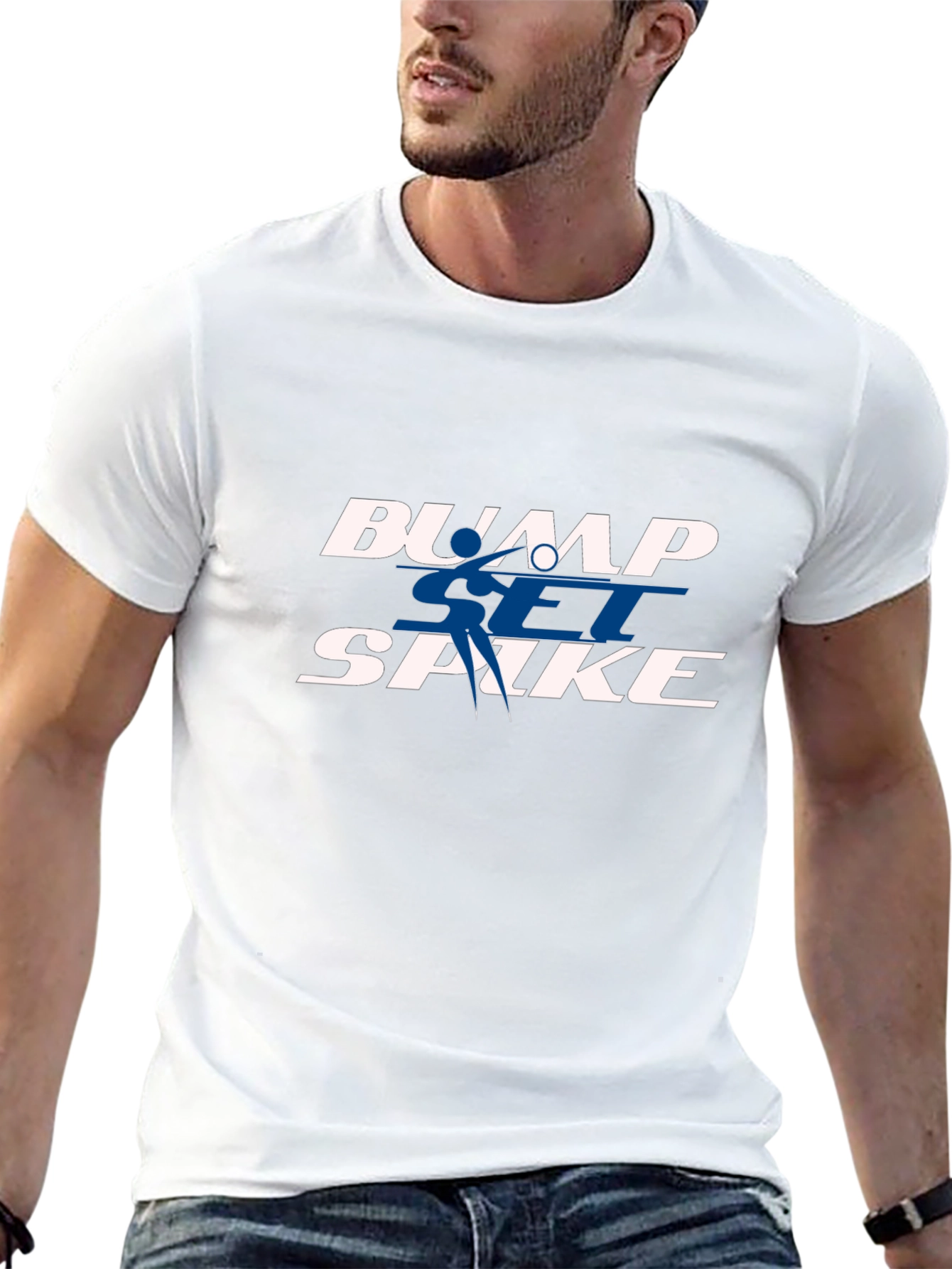 Bump Set Spike Volleyball Graphic T-Shirt