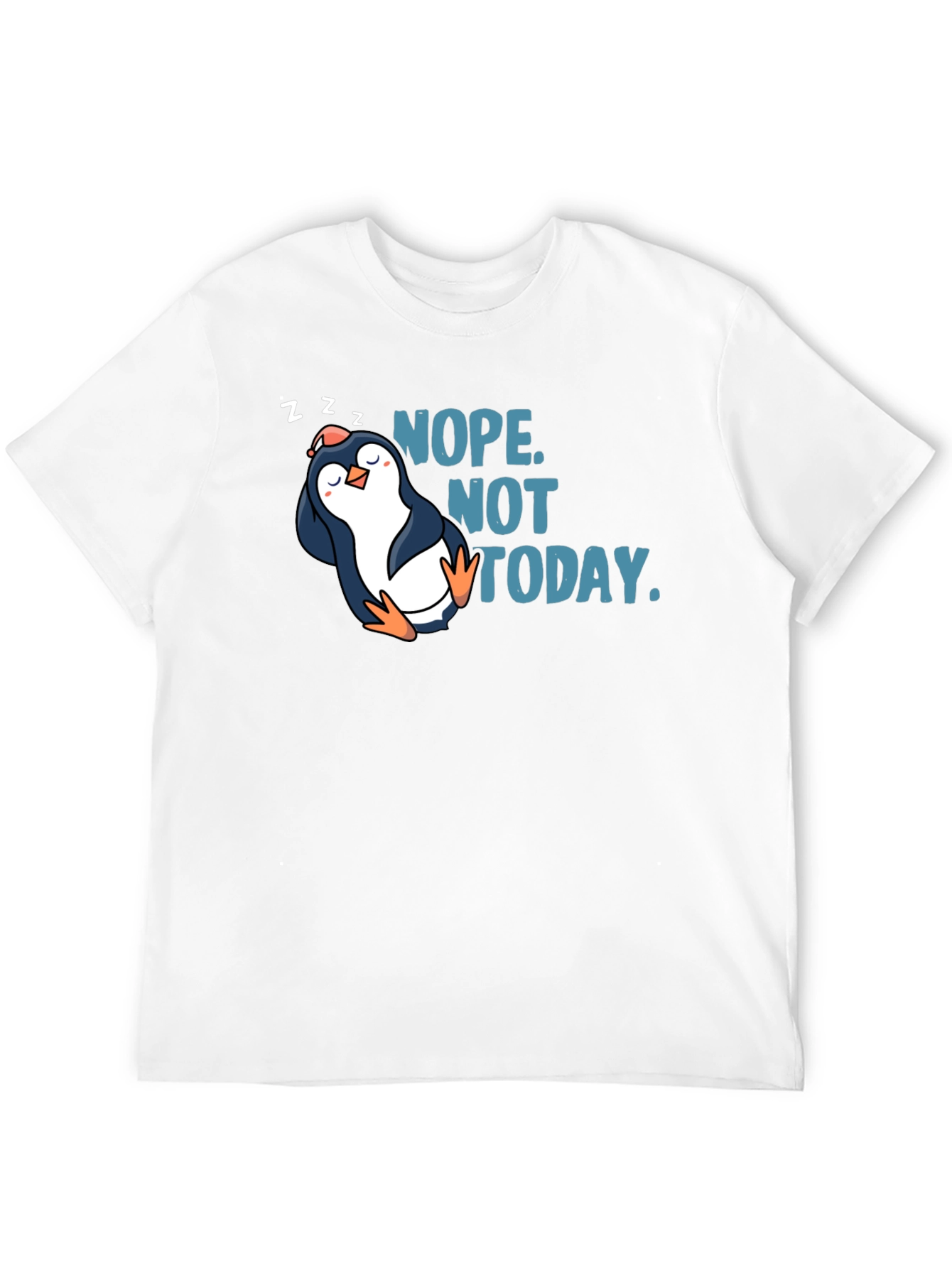 Nope. Not Today. Penguin Graphic Tee - Black