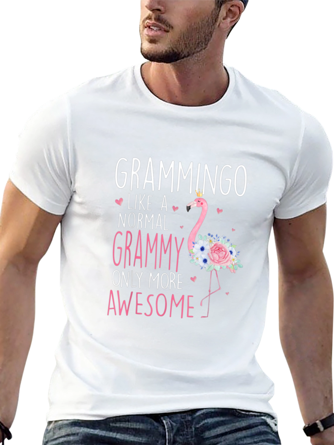 Grammingo Grammy T-Shirt: Awesome Flamingo Grandma Tee