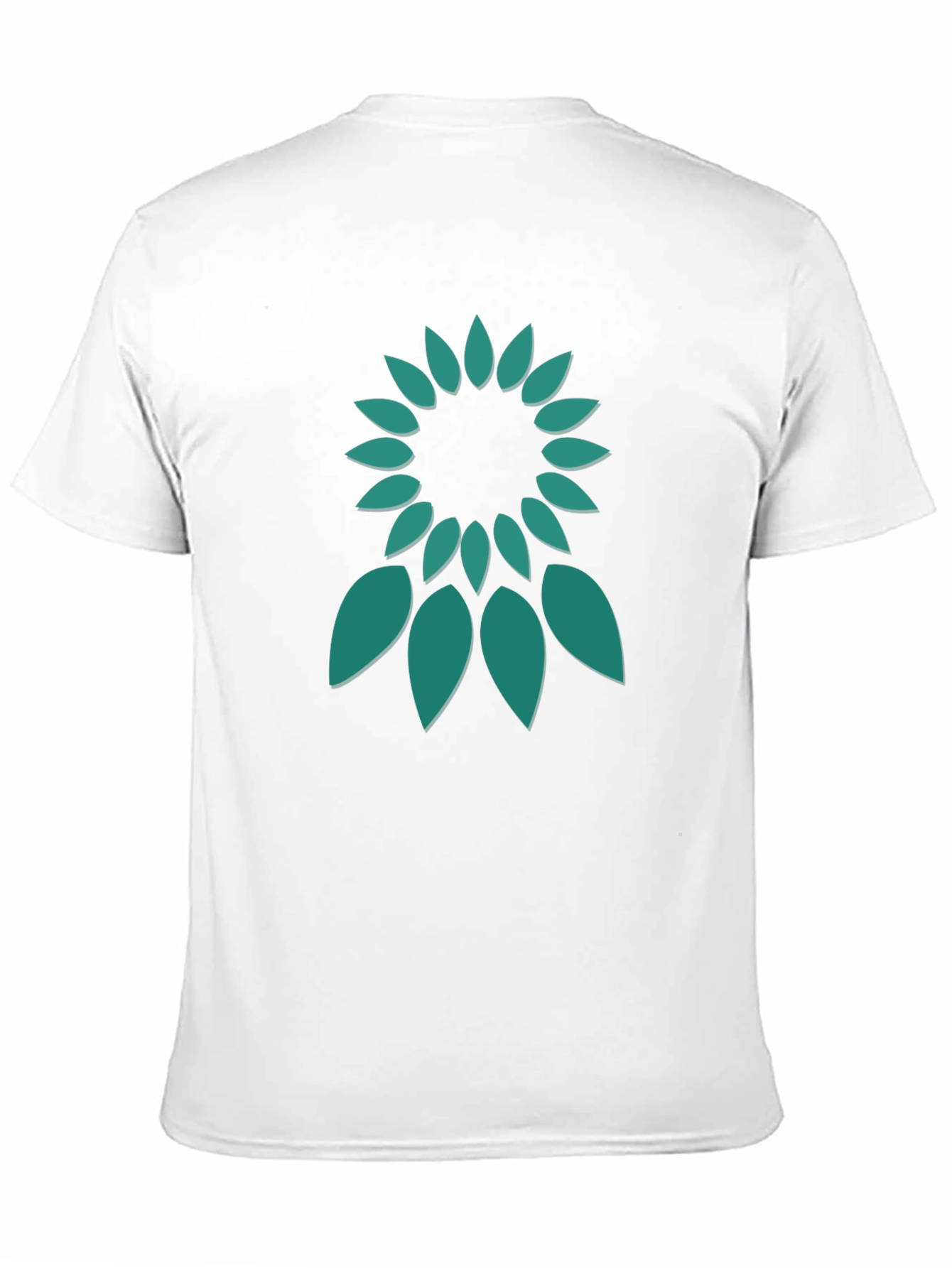 Abstract Floral Design Black T-Shirt