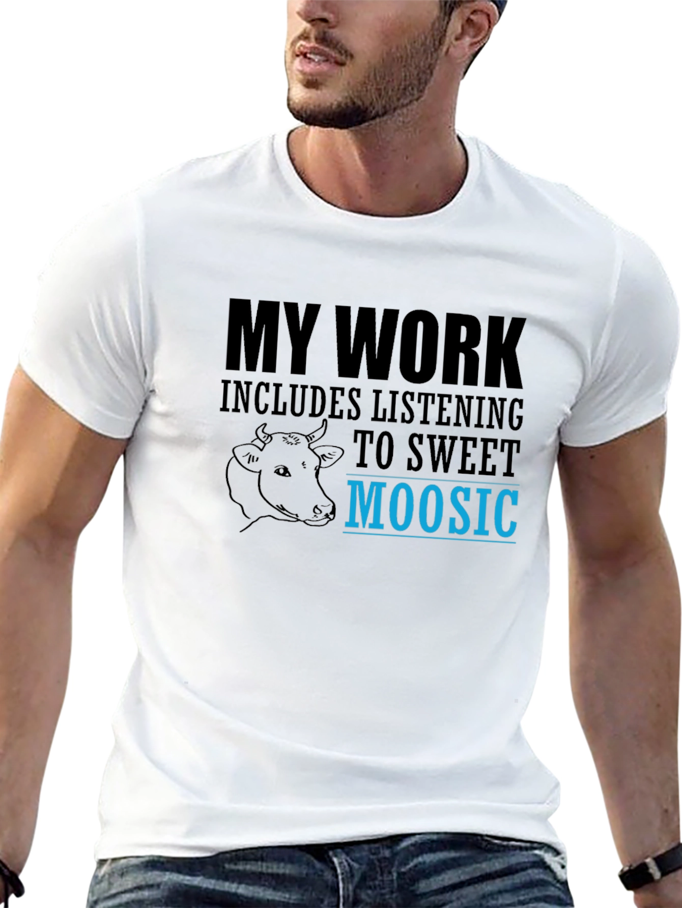 Sweet Moosic T-Shirt - Funny Cow Lover Tee