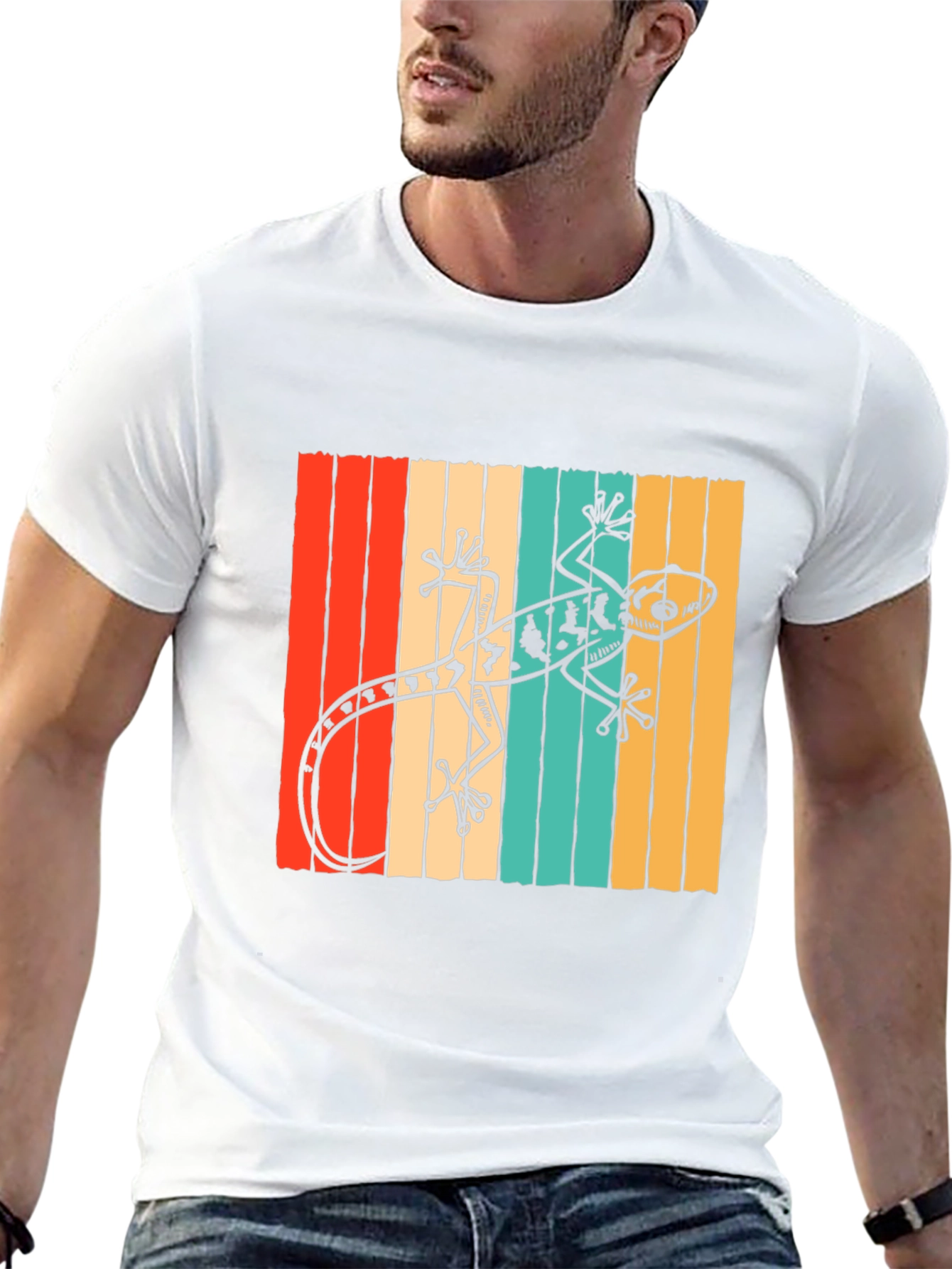 Retro Gecko T-Shirt: Cool Reptile Design