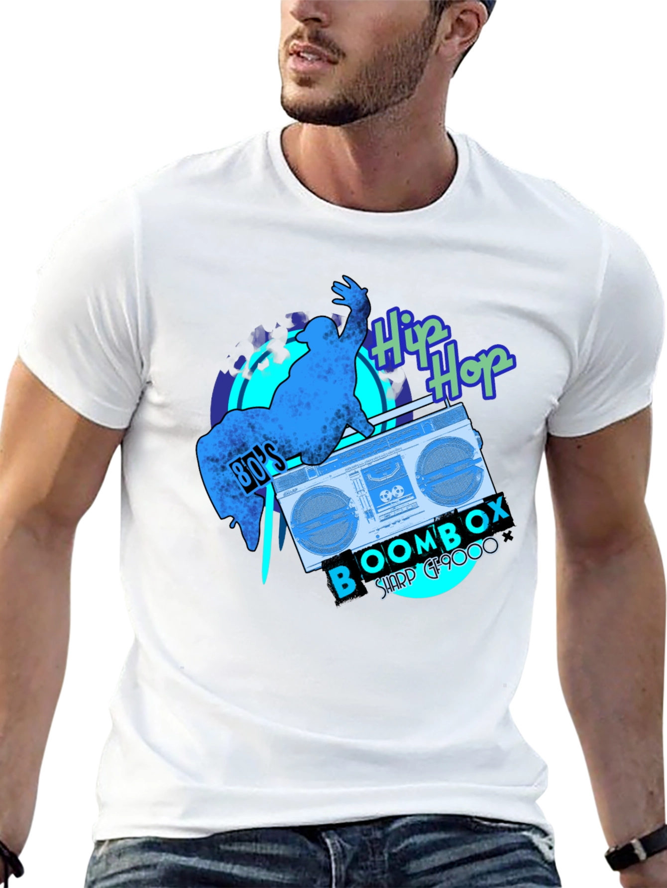 80s Hip Hop Boombox Graphic Tee